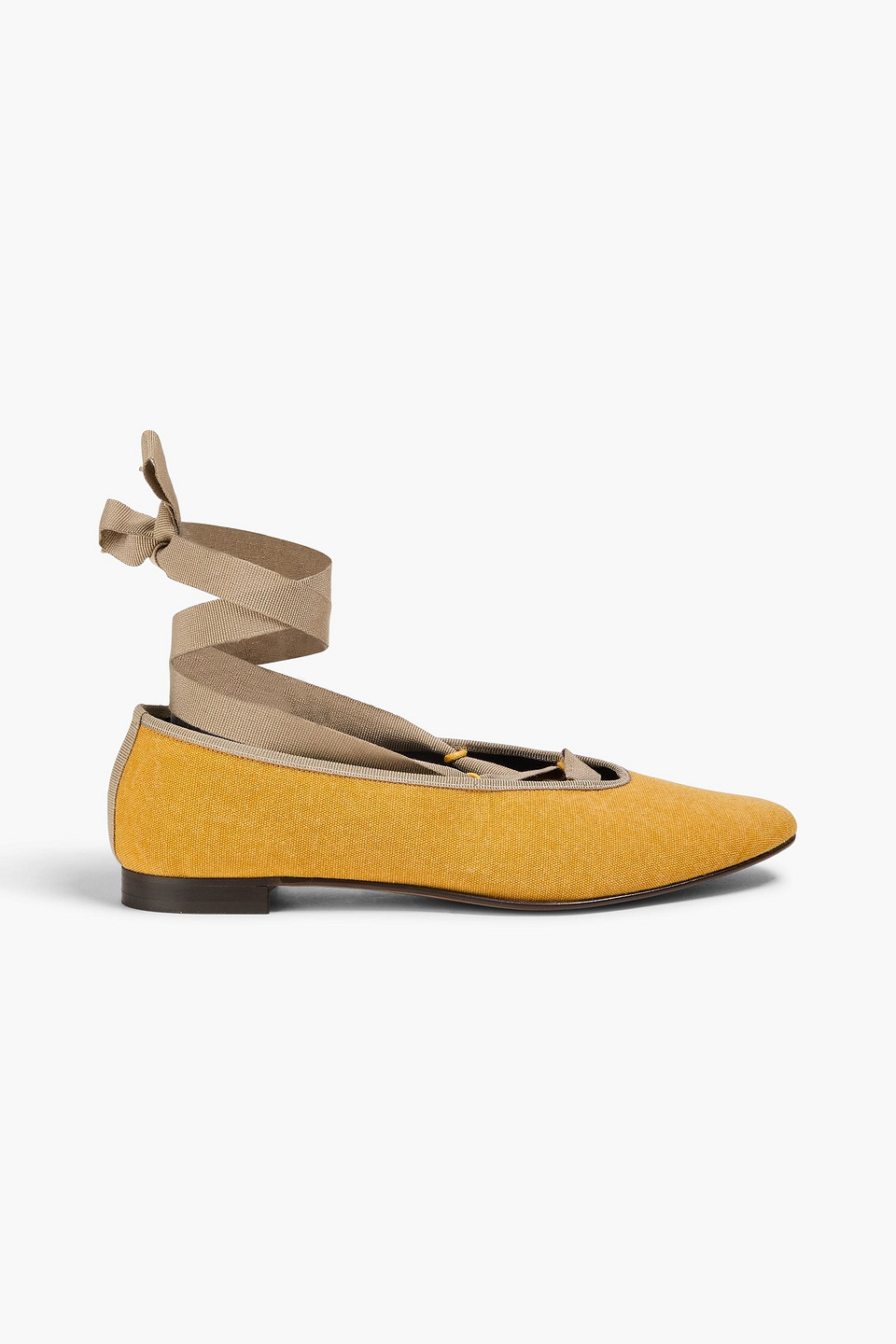 Alex Mill Juliet Canvas Ballet Flats In Marigold