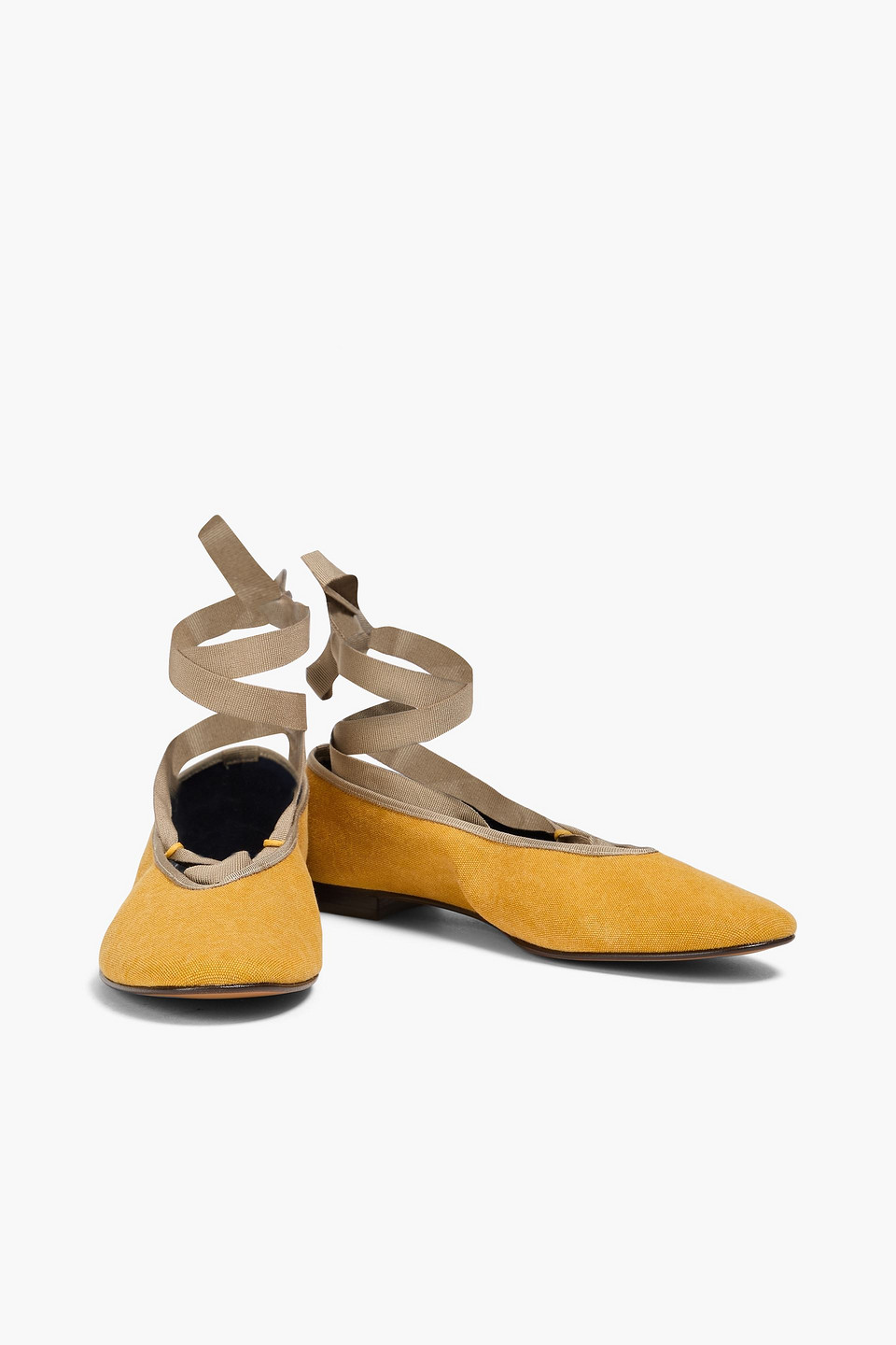 Alex Mill Juliet Canvas Ballet Flats In Marigold