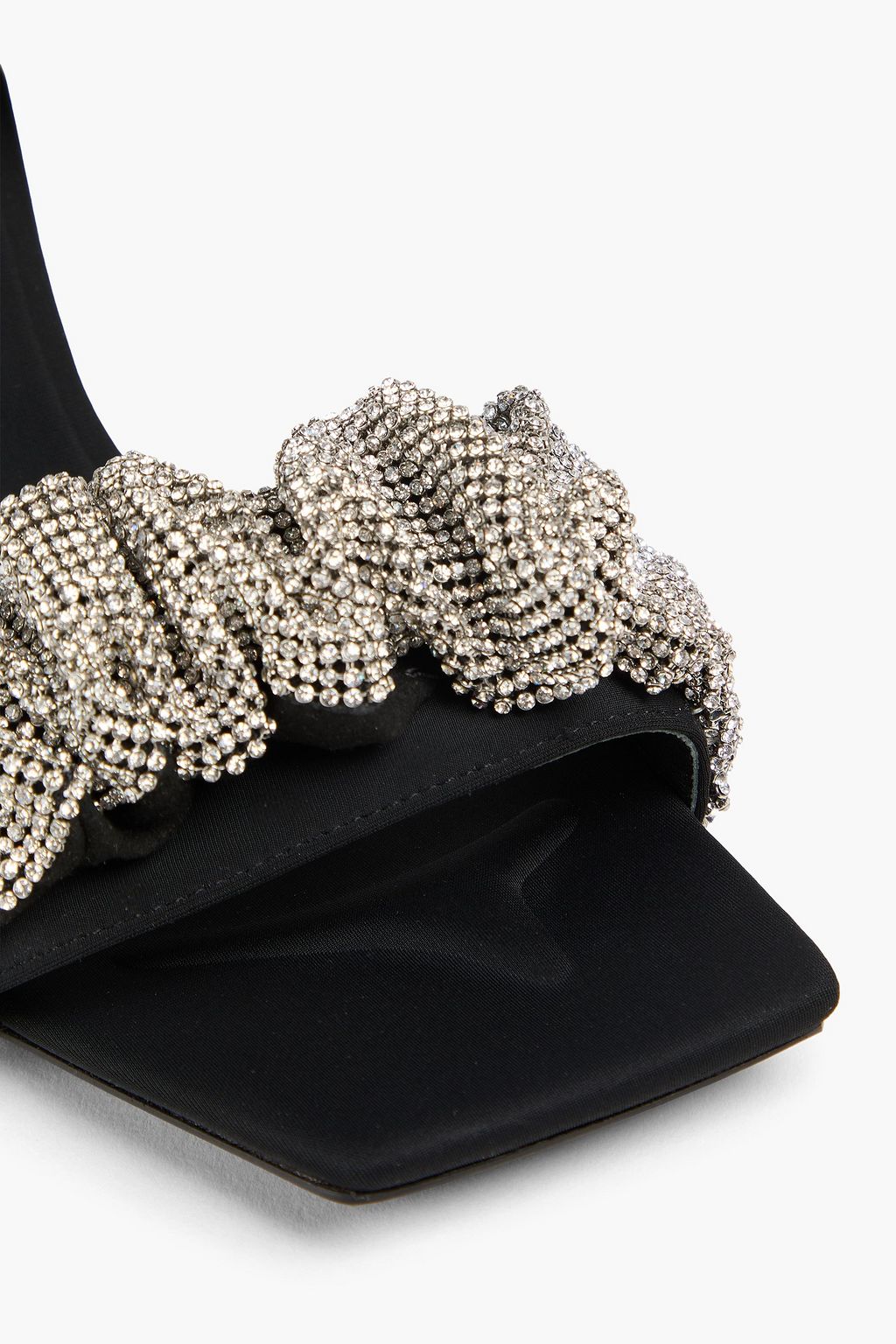 ALEXANDER WANG Julie crystal-embellished scuba slingback sandals