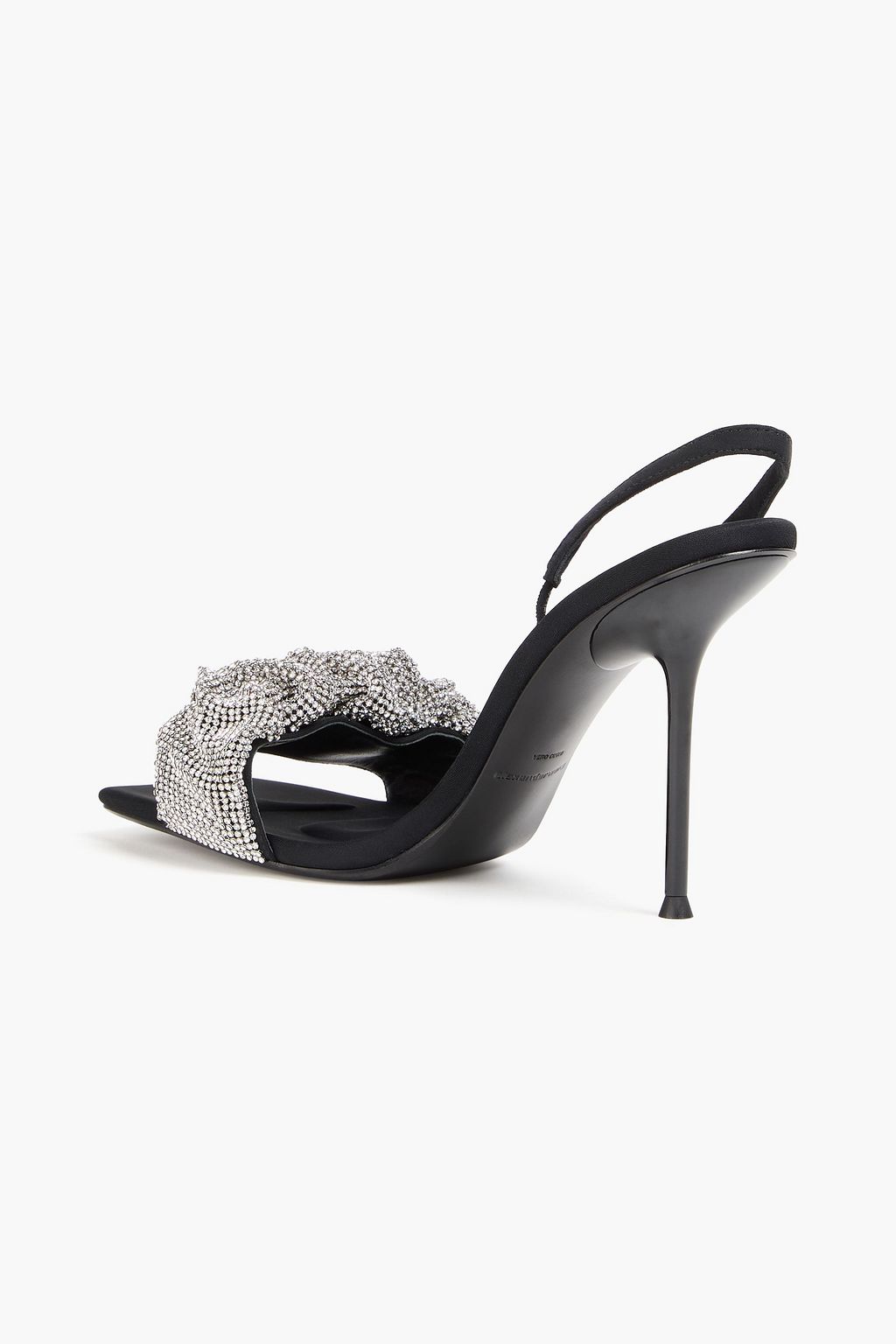ALEXANDER WANG Julie crystal-embellished scuba slingback sandals