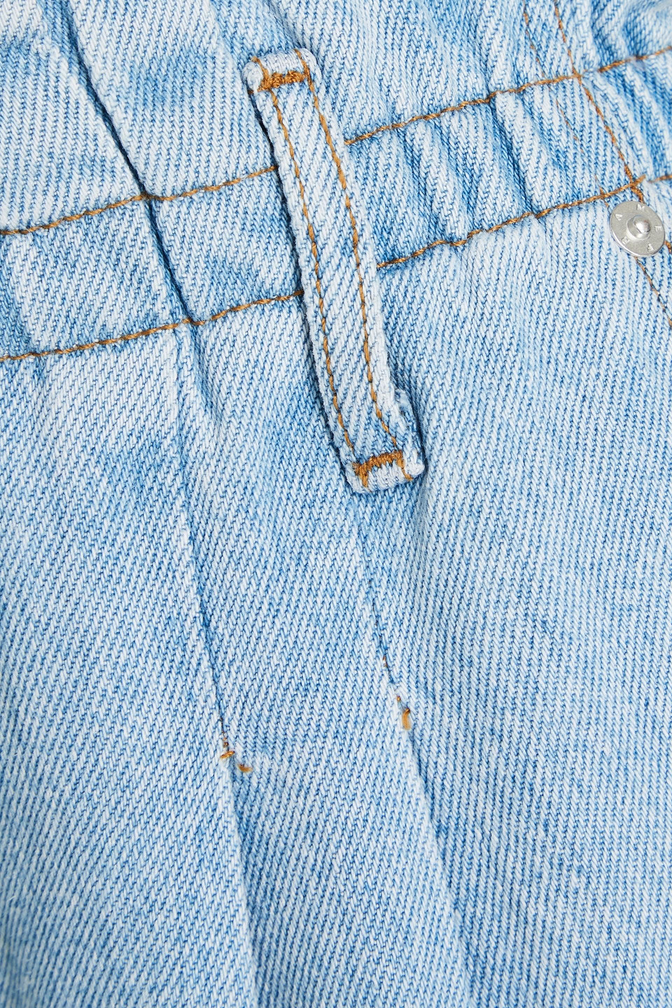 FRAME PLEATED DENIM SHORTS