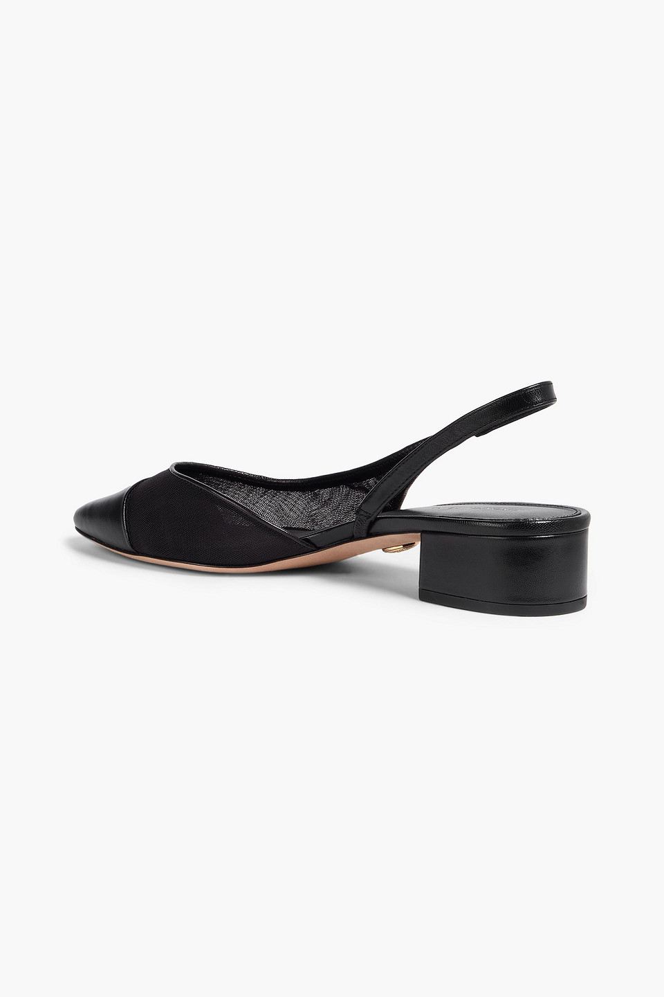 Veronica Beard Cecile Rhinestone Mesh Cap-toe Slingback In Schwarz