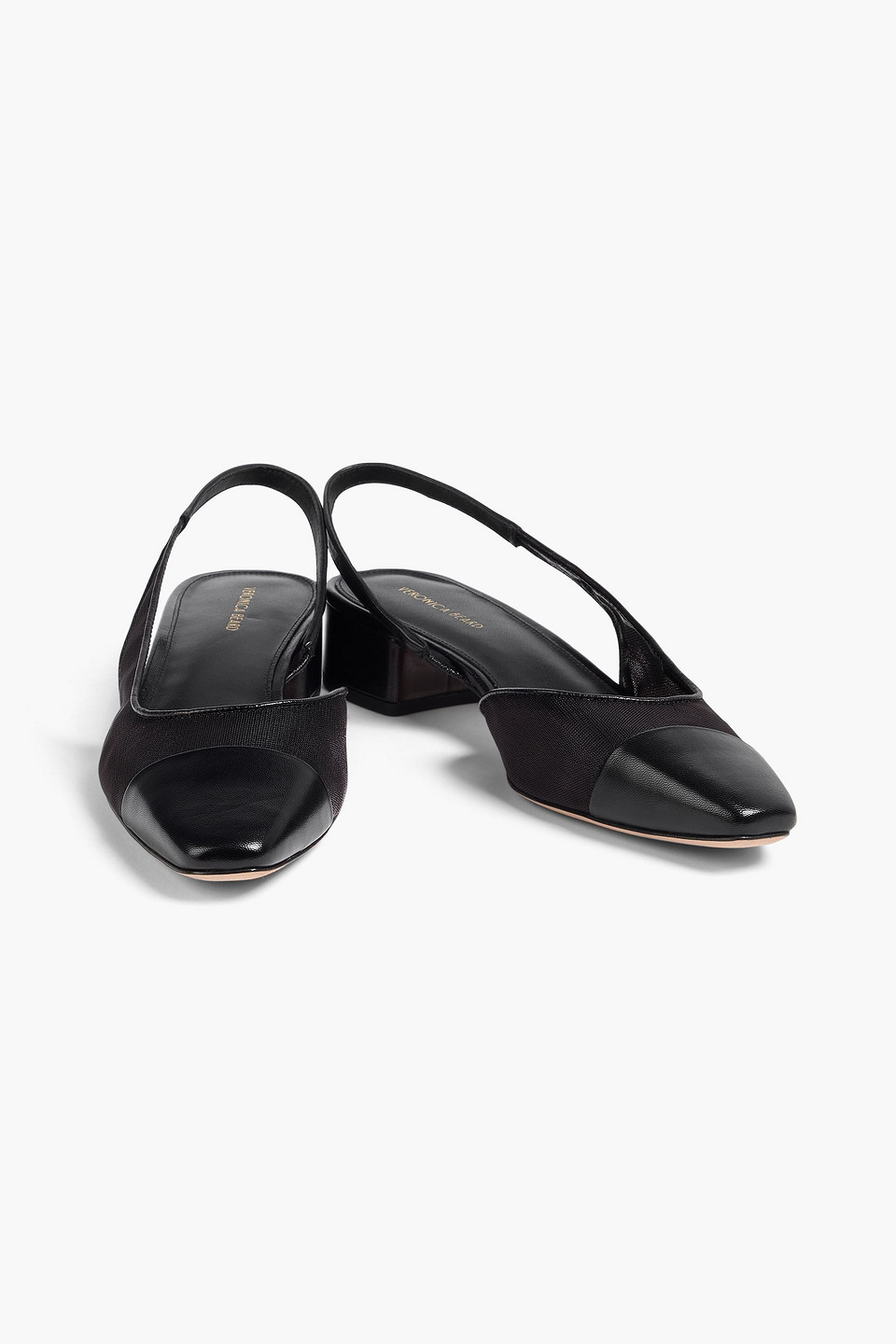 Veronica Beard Cecile Rhinestone Mesh Cap-toe Slingback In Schwarz