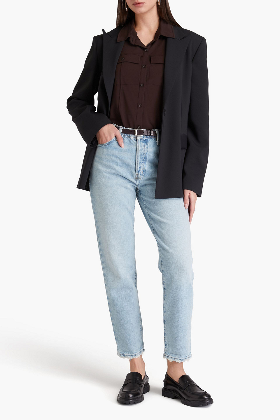FRAME LE MEC HIGH-RISE STRAIGHT-LEG JEANS 
