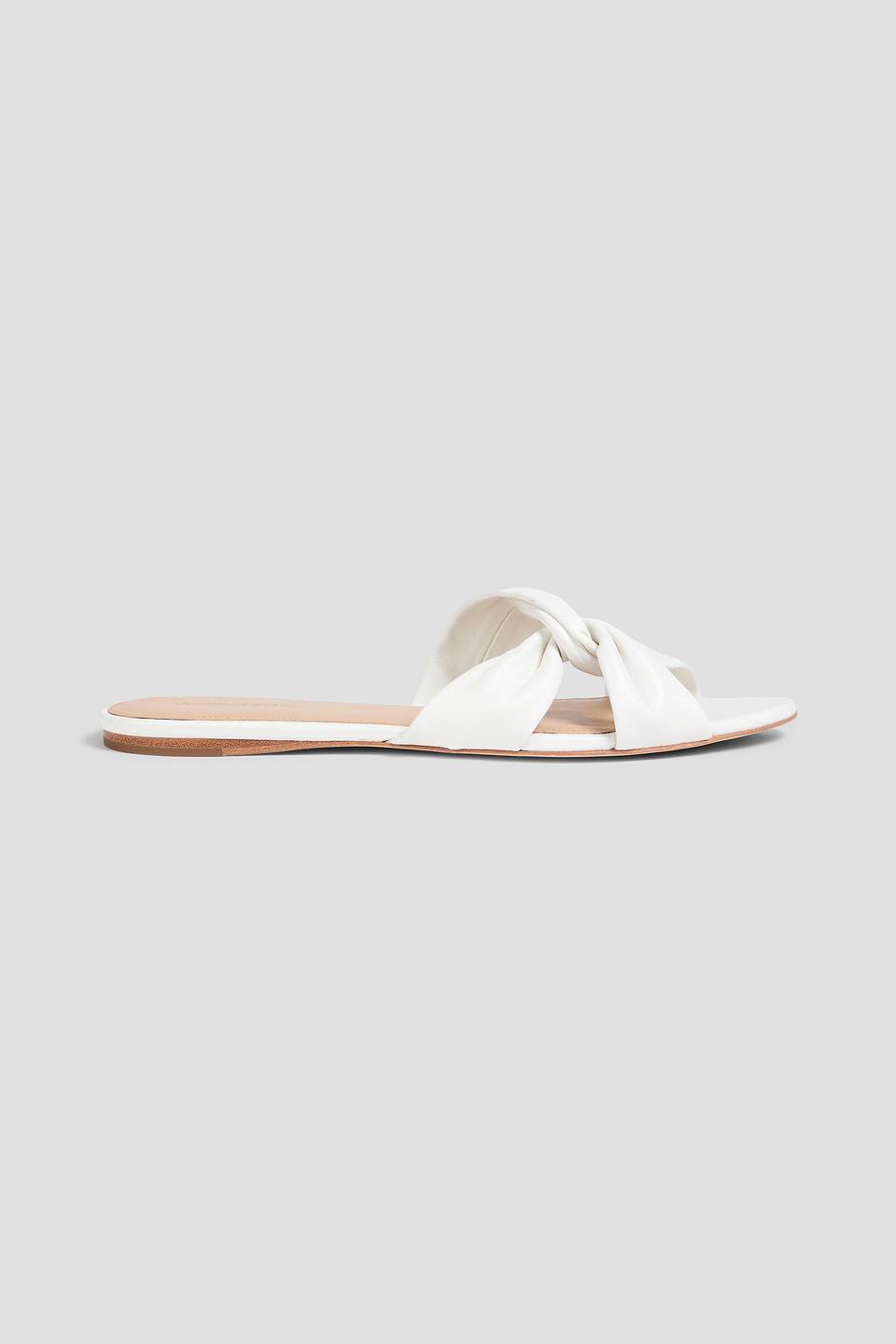Veronica Beard Seraphina Twisted Leather Sandals In Off-white