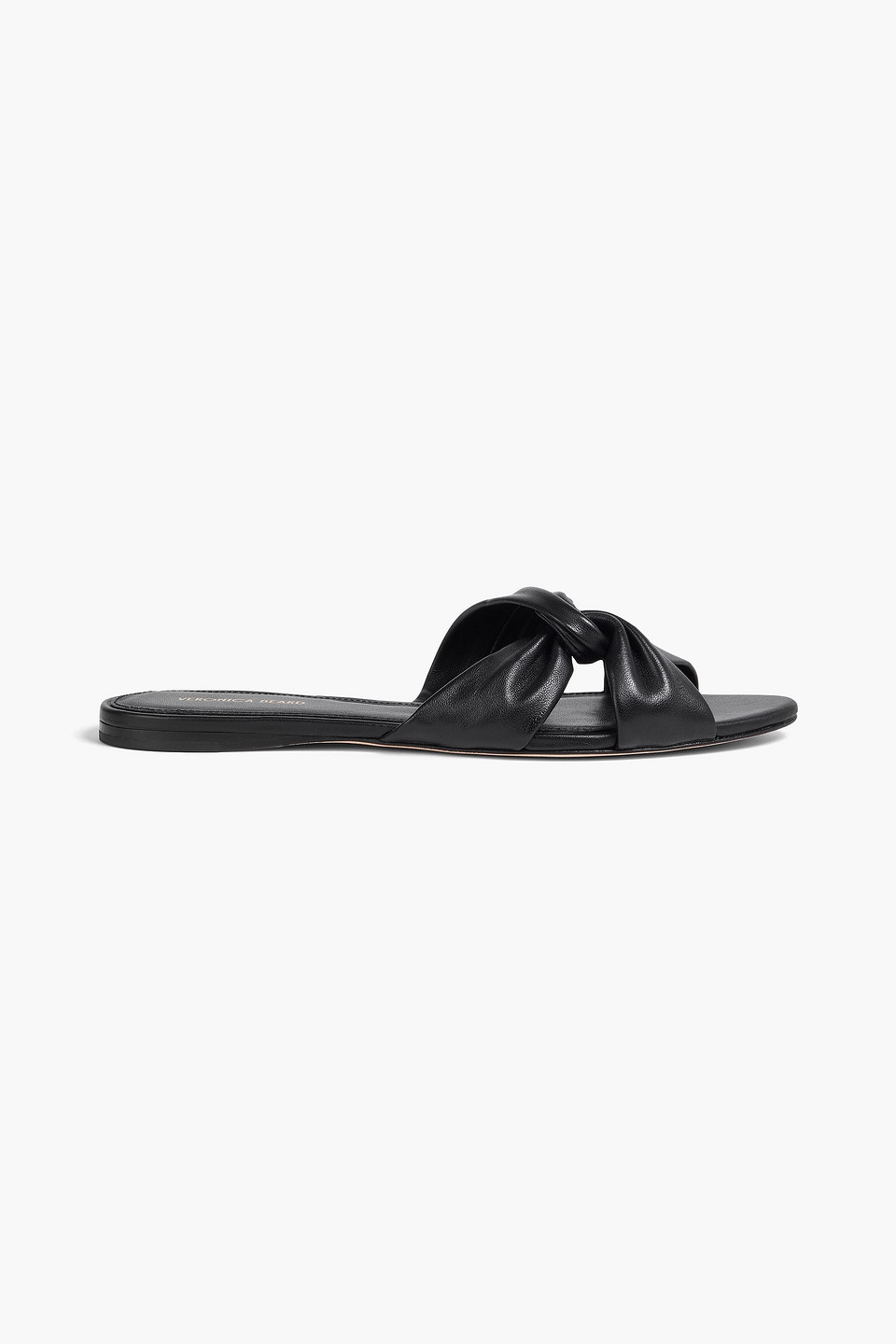 Veronica Beard Seraphina Twisted Leather Sandals In Black