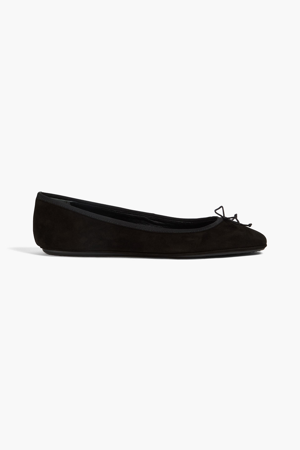 Veronica Beard Beatrix Ballerinas Aus Veloursleder Mit Schleife In Schwarz