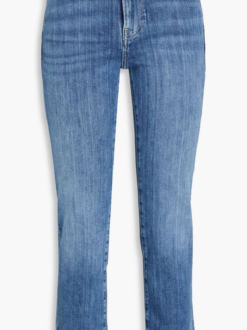 le high straight cropped high-rise straight-leg jeans