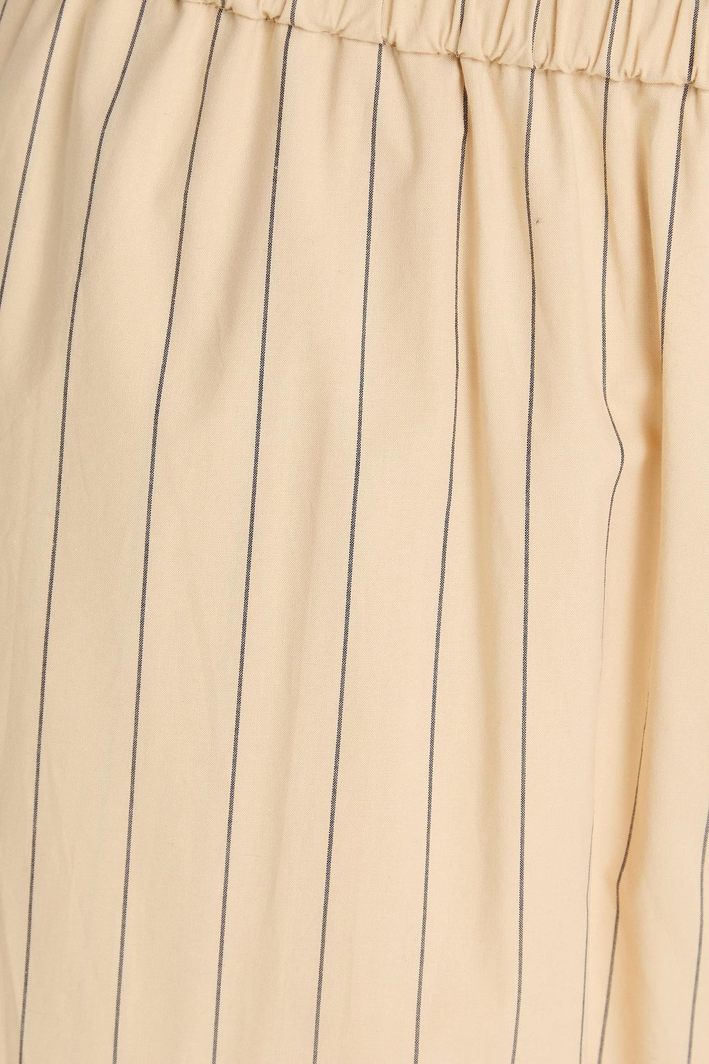 BY MALENE BIRGER بنطلون "لويزا" مقلّم قصير بأرجل واسعة من مزيج القطن