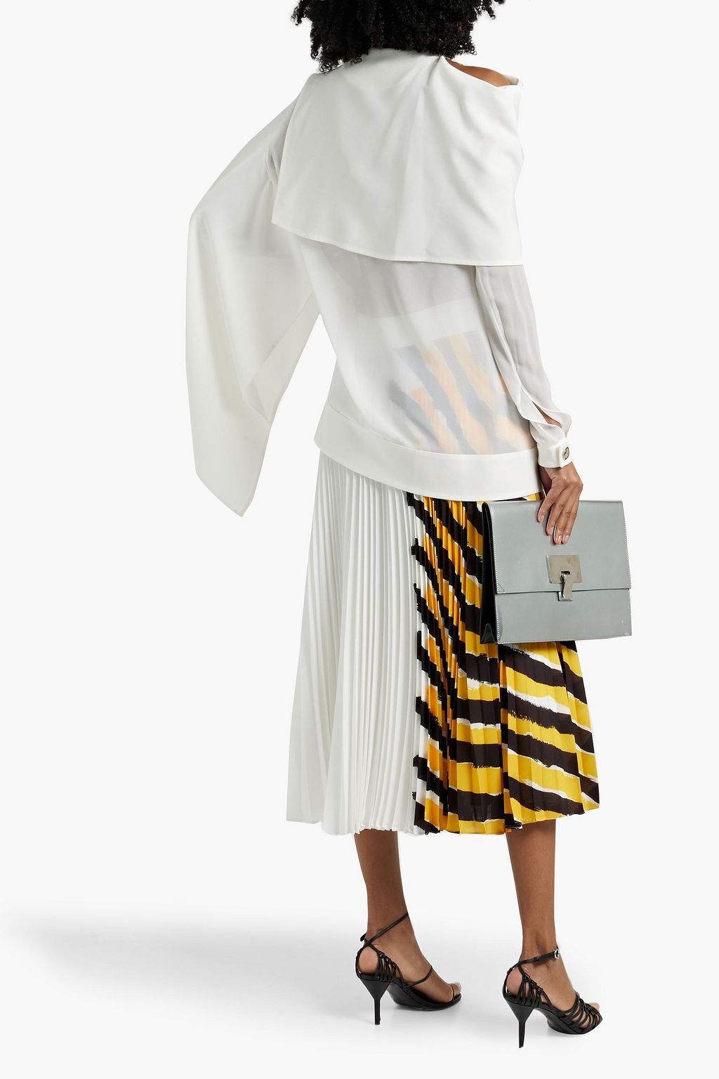 PROENZA SCHOULER Cape-effect chiffon blouse