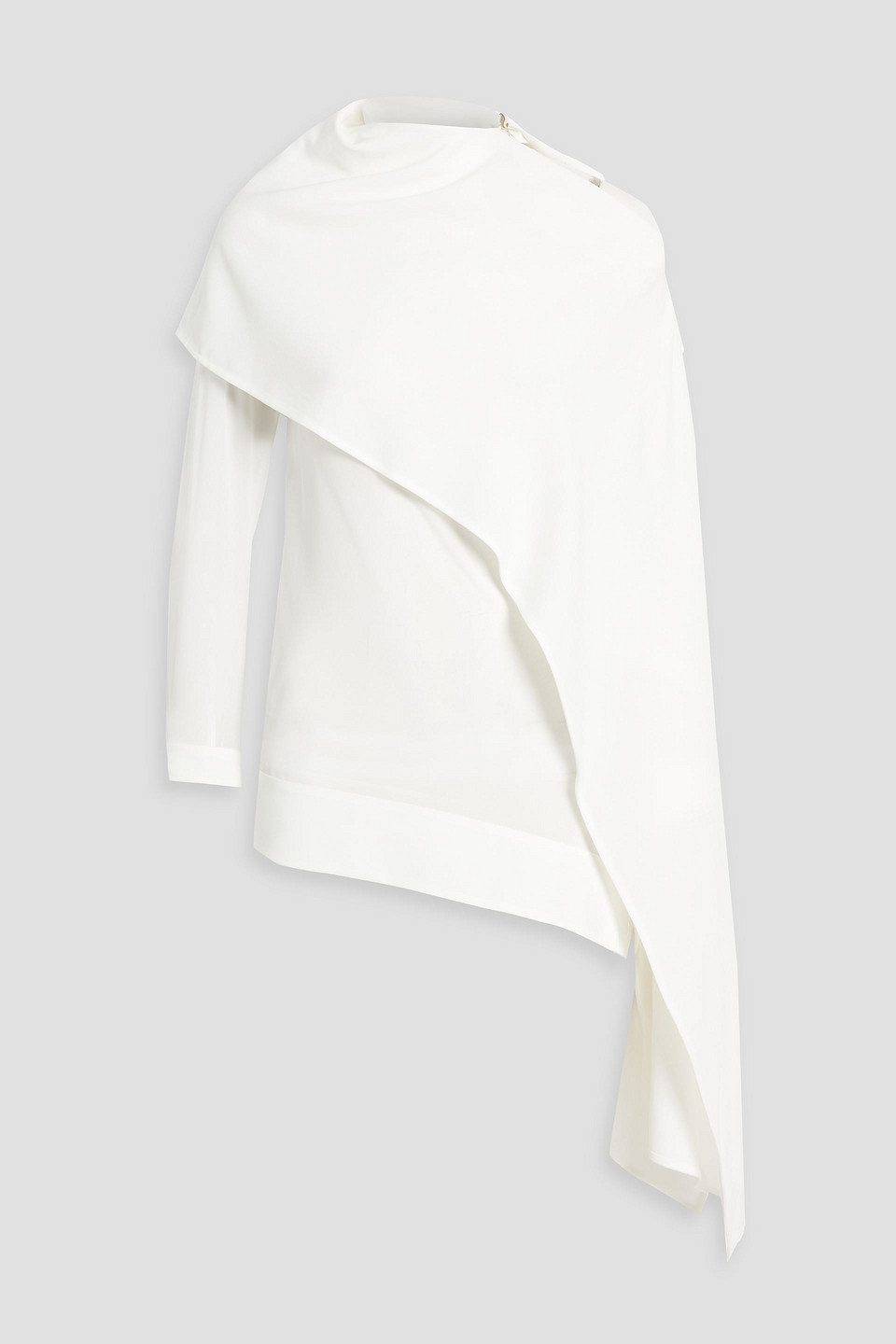 Proenza Schouler Cape-effect Chiffon Blouse In White