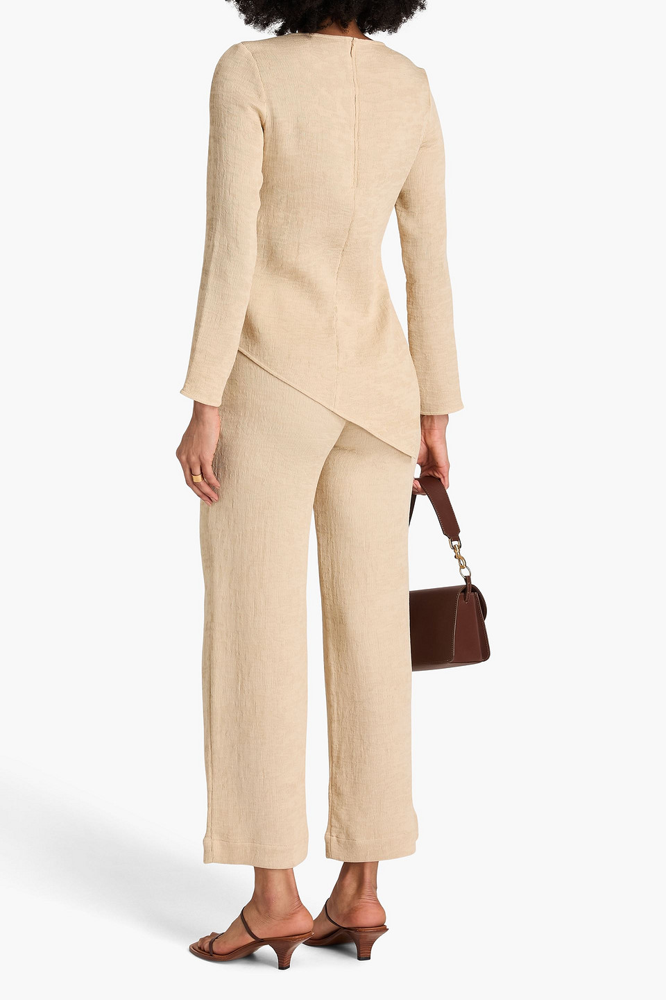  By Malene Birger - Marchei Plissierte Hose Mit Weitem Bein Aus Crêpe Aus Einer Ecovero™-mischung - Neutral - De 36 