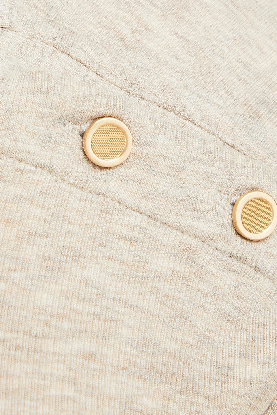 Frame Ribbed Modal-blend Jersey Top In Taupe