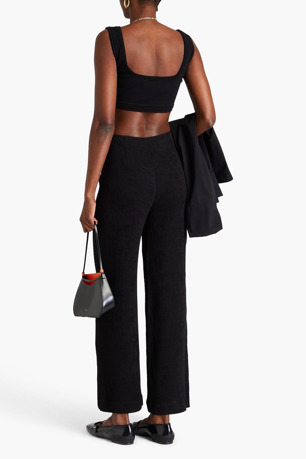 BY MALENE BIRGER بنطال "مارياتشي" برجلين واسعتين مصنوع من كريب بليسيه ومزيج EcoVero™