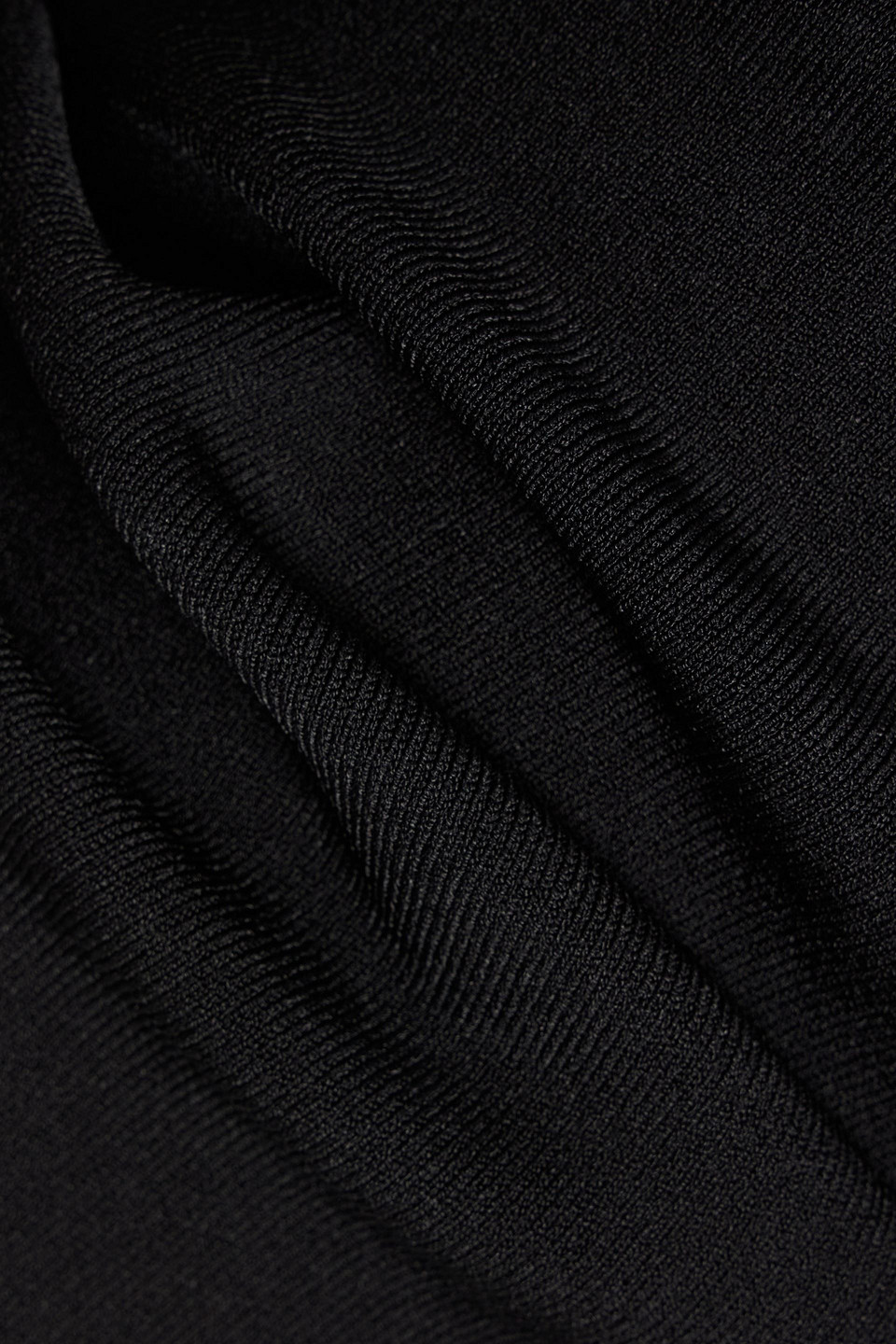 Victoria Beckham One-shoulder Stretch-knit Top In Black