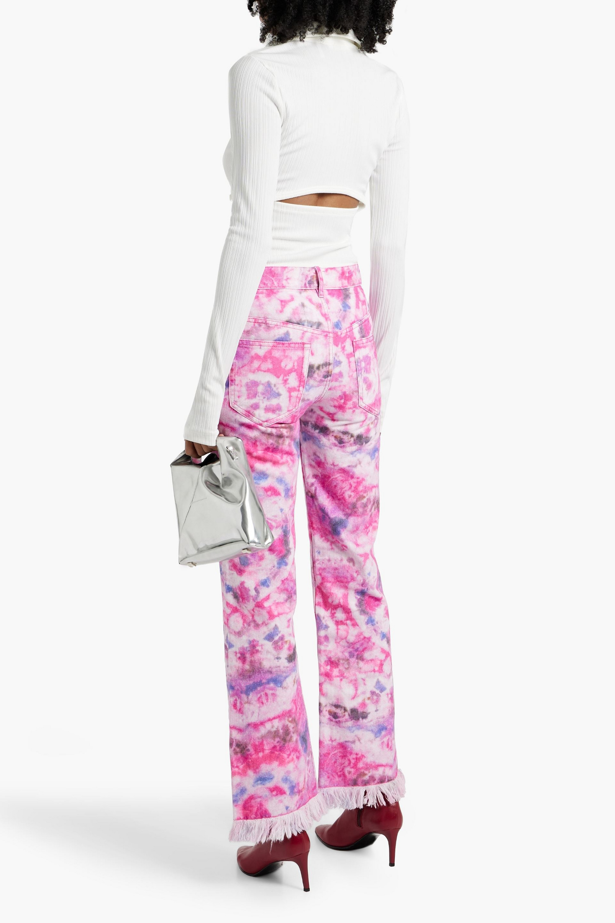 Marant Étoile Belvira tie-dyed bootcut jeans
