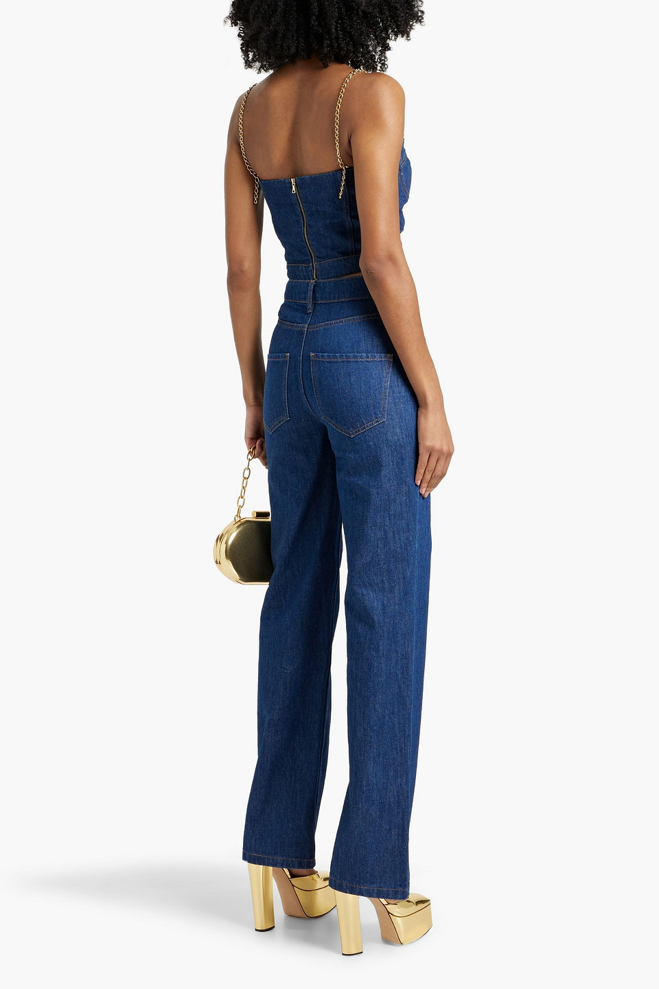 OSCAR DE LA RENTA HIGH-RISE STRAIGHT-LEG JEANS 