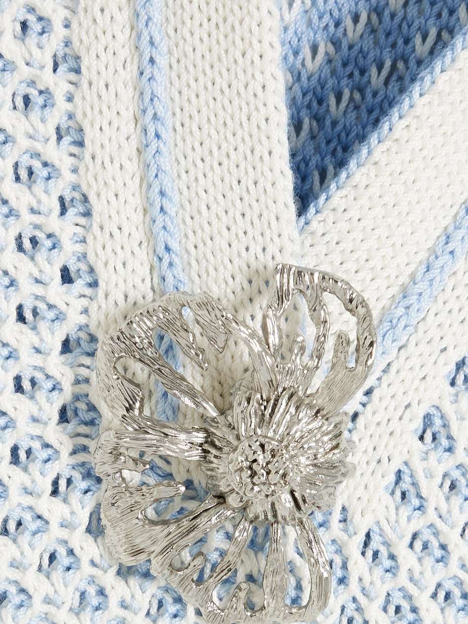 embellished crocheted cotton mini dress