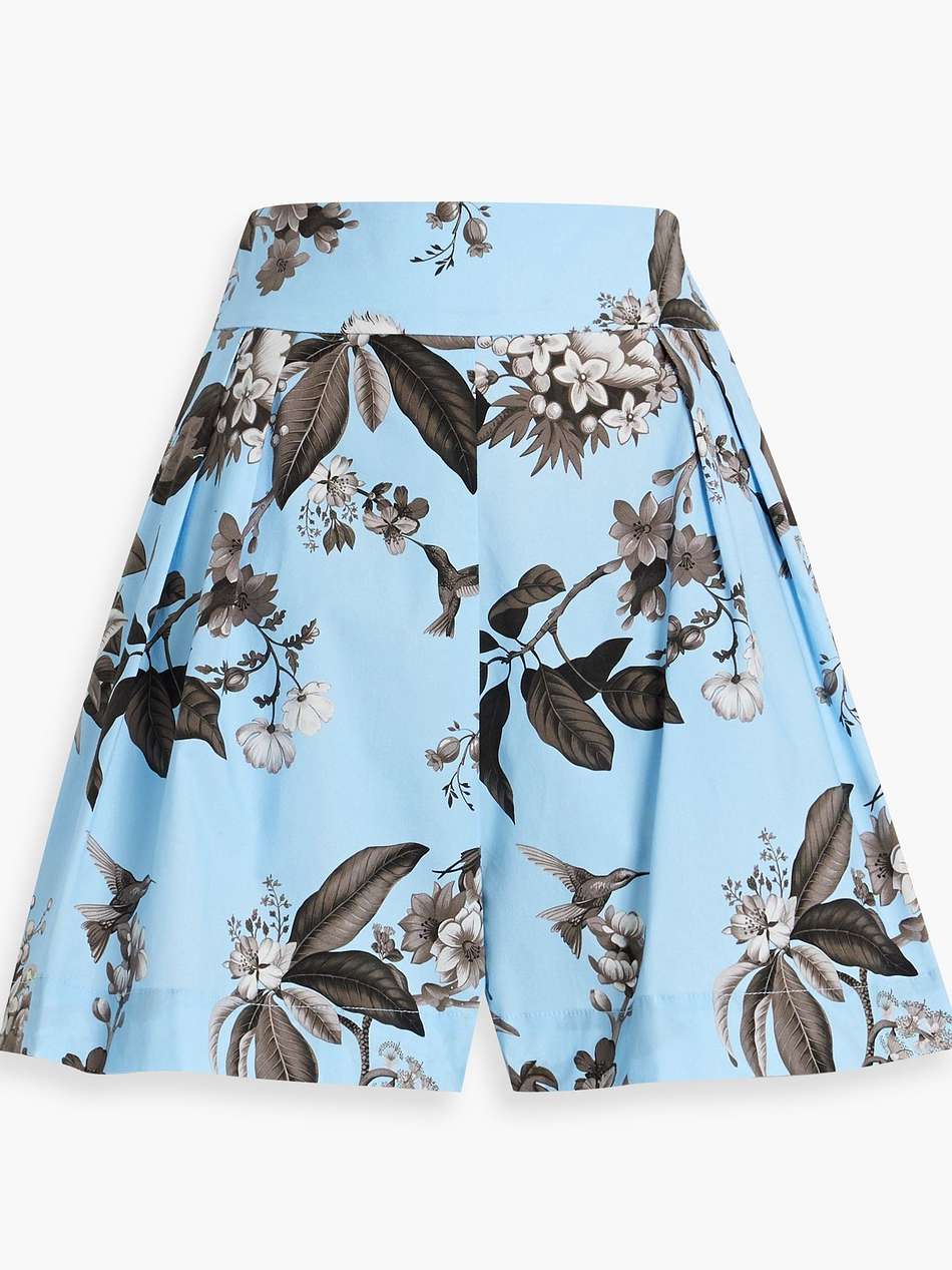 floral-print cotton-blend shorts
