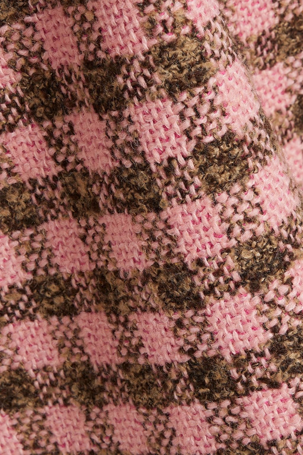 OSCAR DE LA RENTA Checked wool-blend tweed mini dress