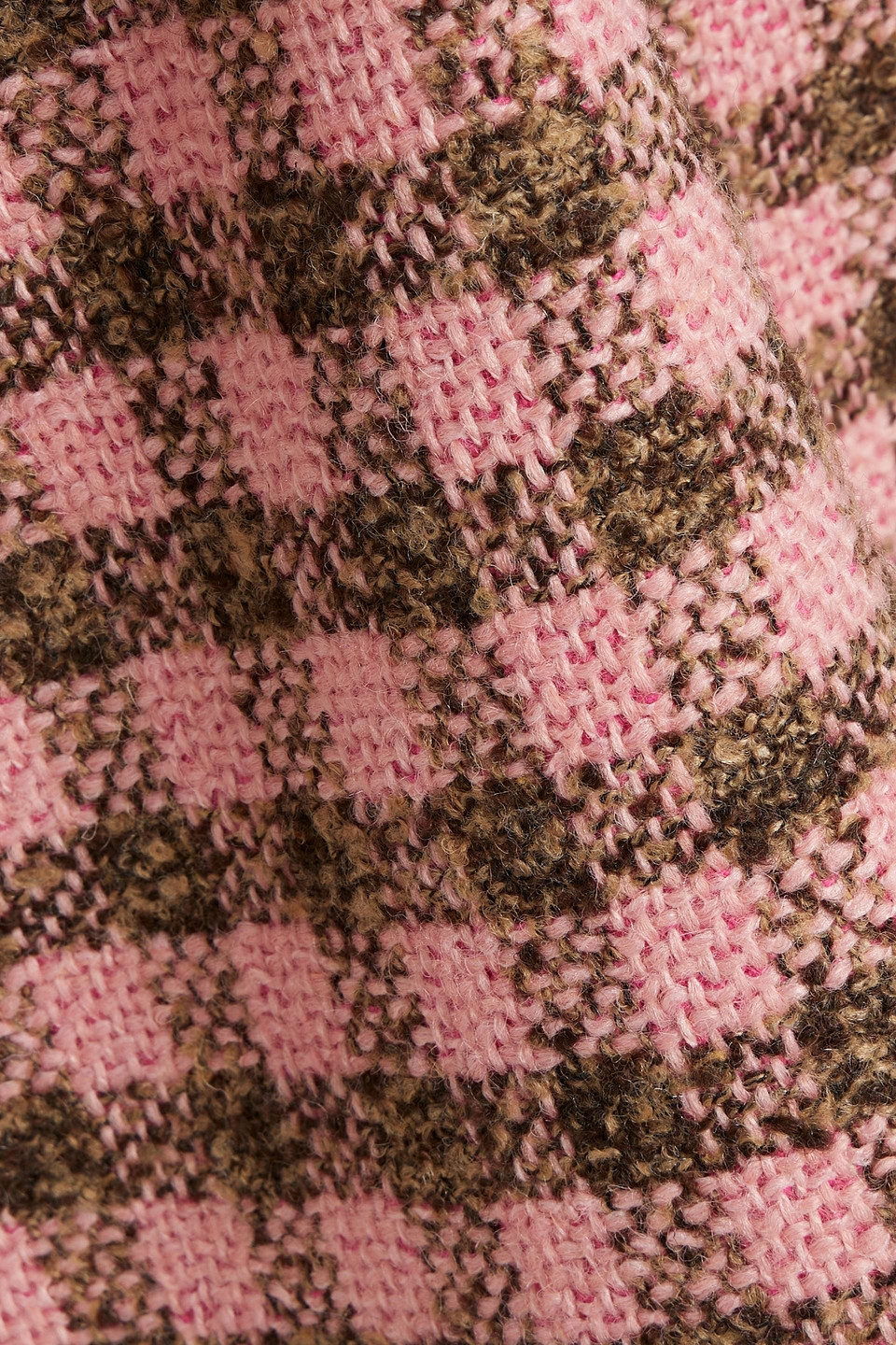 OSCAR DE LA RENTA CHECKED WOOL-BLEND TWEED MINI DRESS