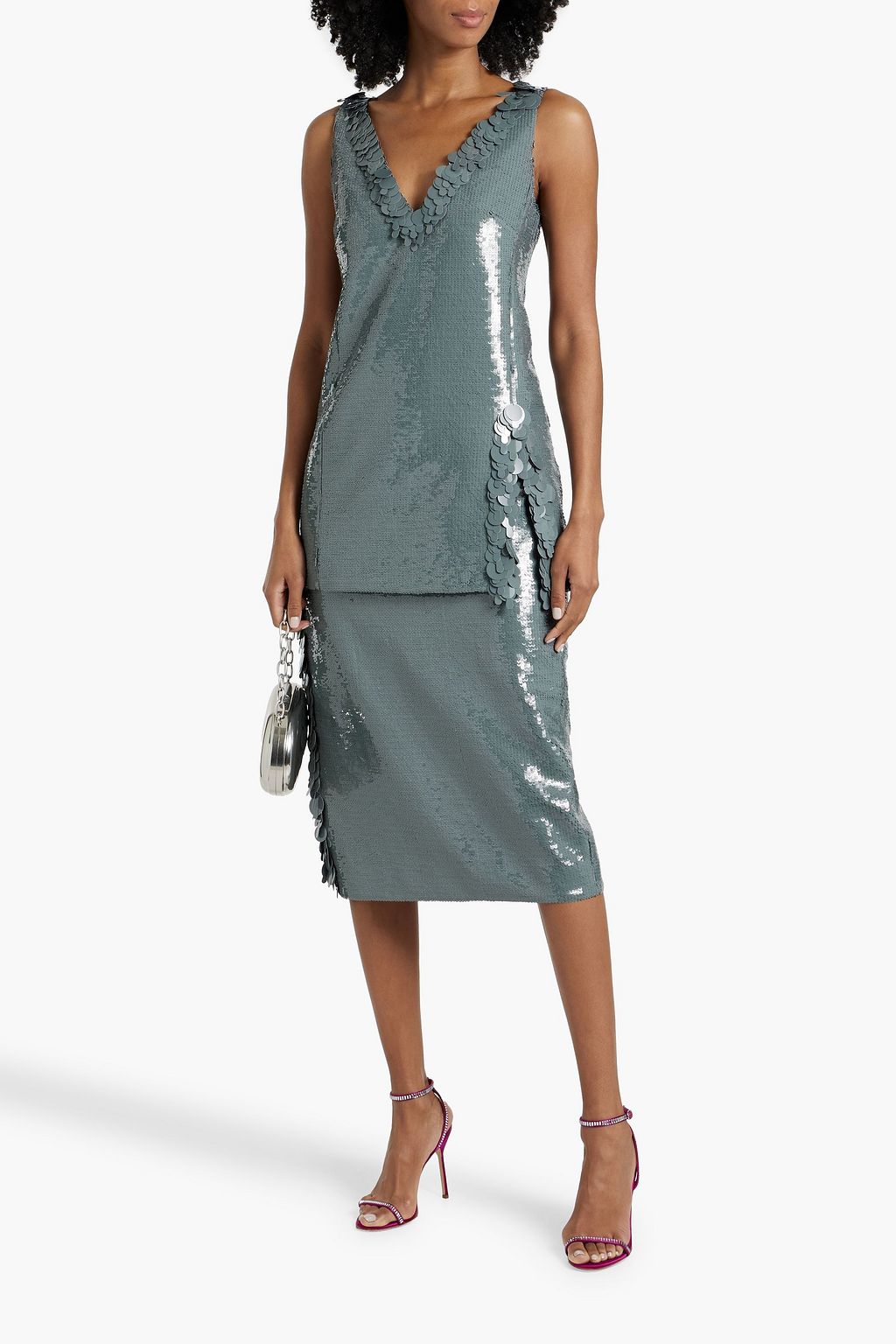 HUISHAN ZHANG Danielle sequined tulle midi skirt