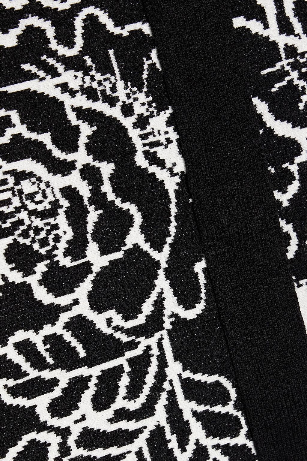 OSCAR DE LA RENTA Cropped jacquard-knit cardigan