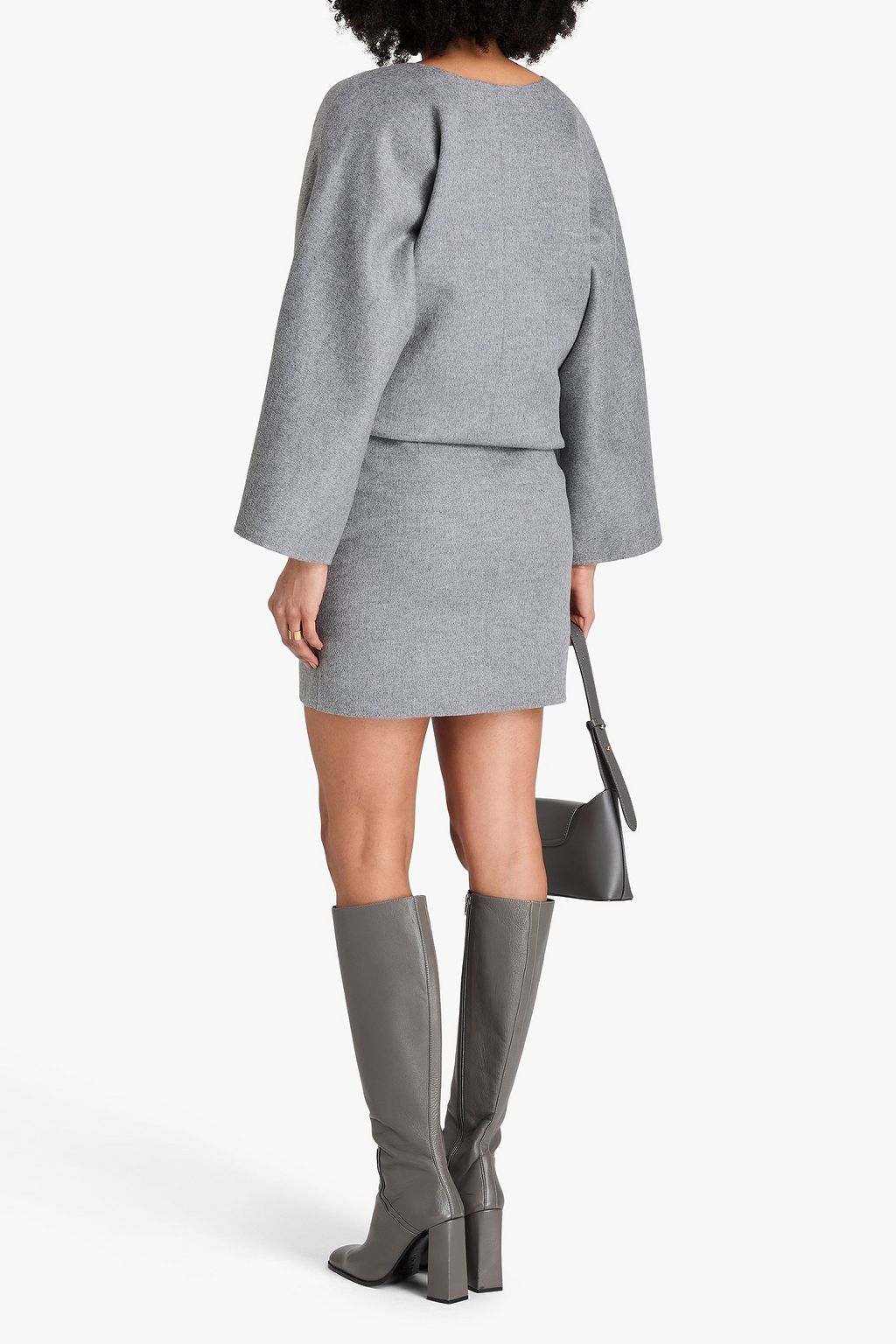 BY MALENE BIRGER 샴브레이 브러시드 울 미니 스커트