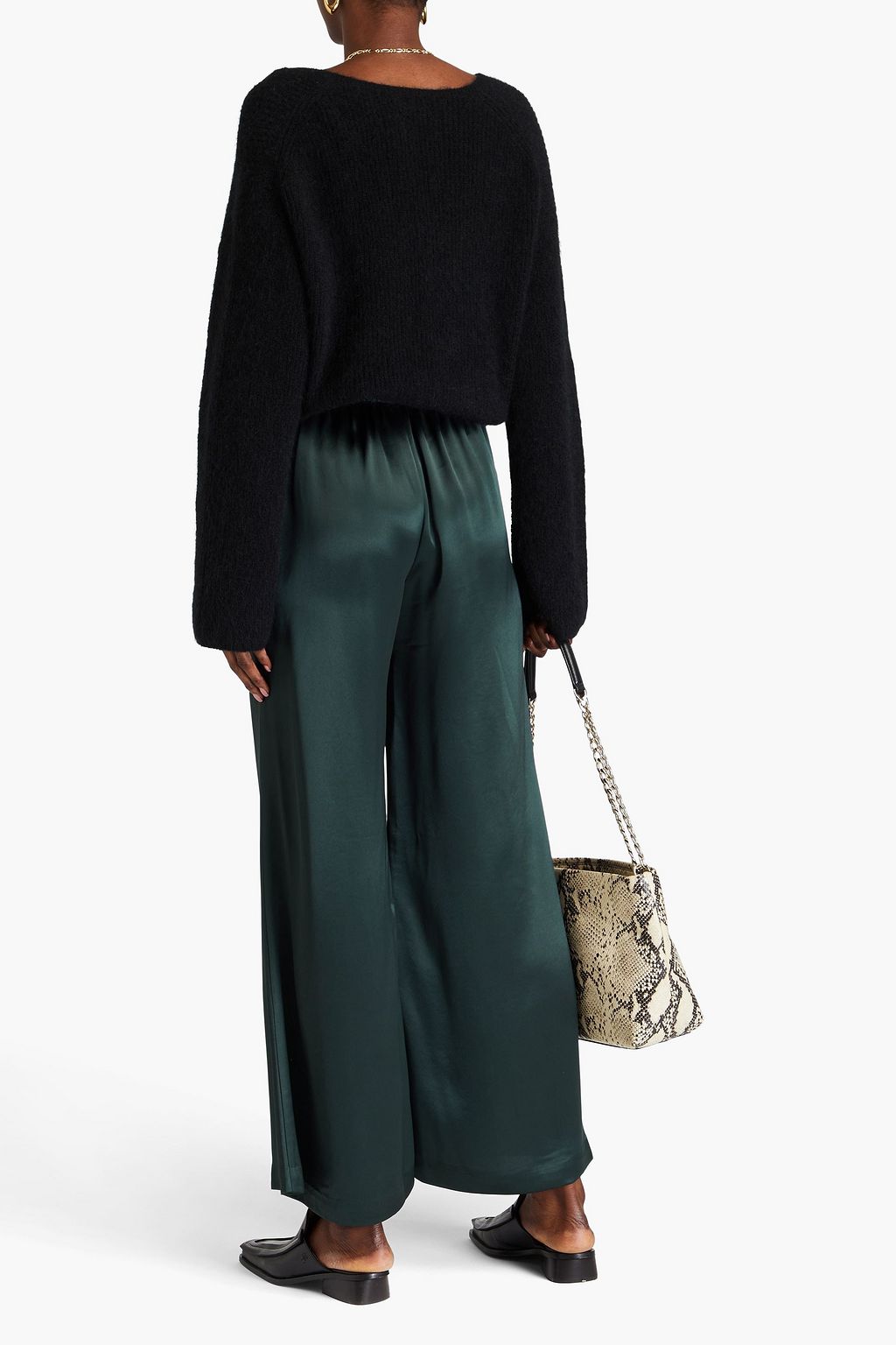 BY MALENE BIRGER بنطلون "لوسي" بقصة واسعة من الأسفل من الساتان