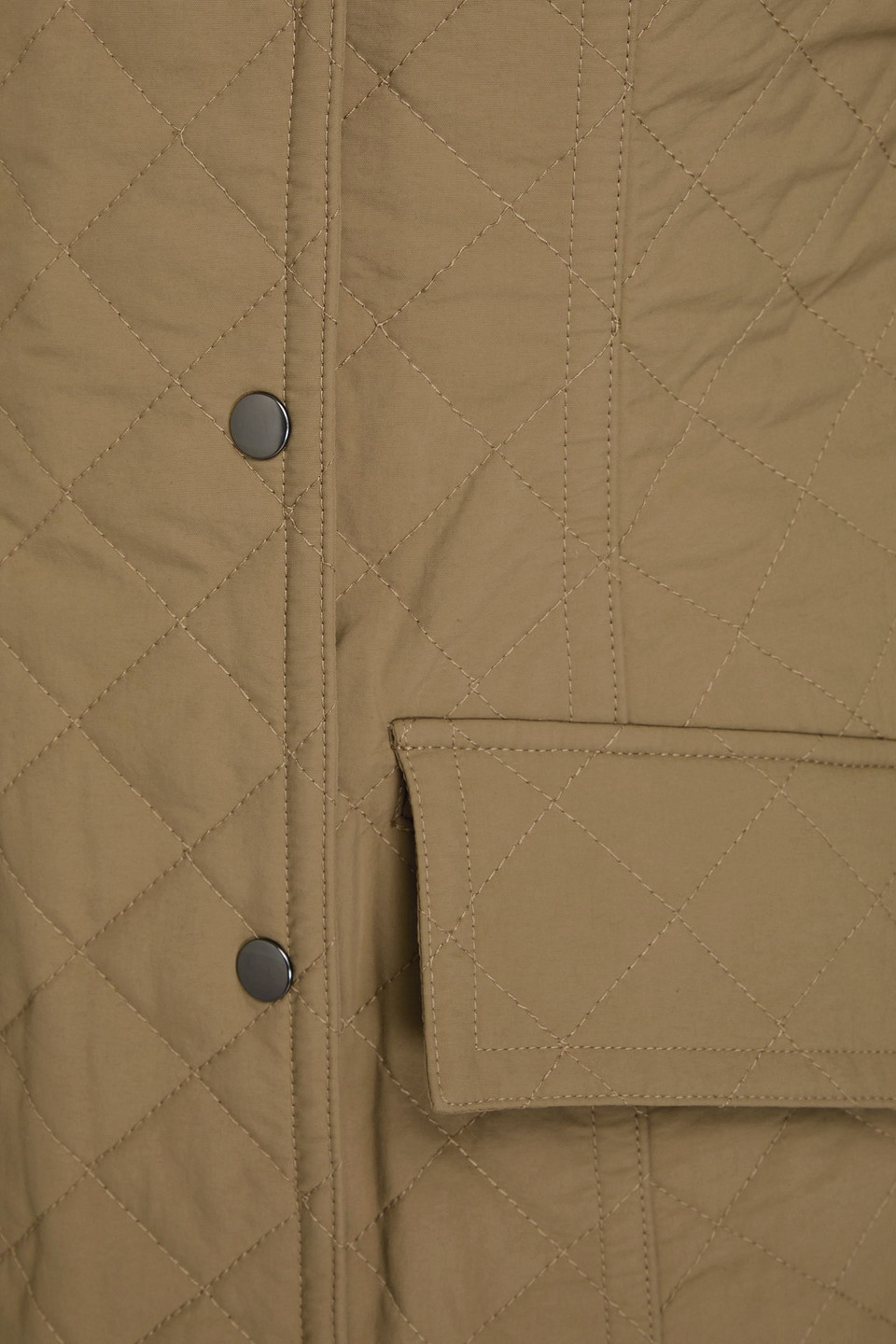 Shop By Malene Birger Pinelope Quilted Woven Coat In Mushroom