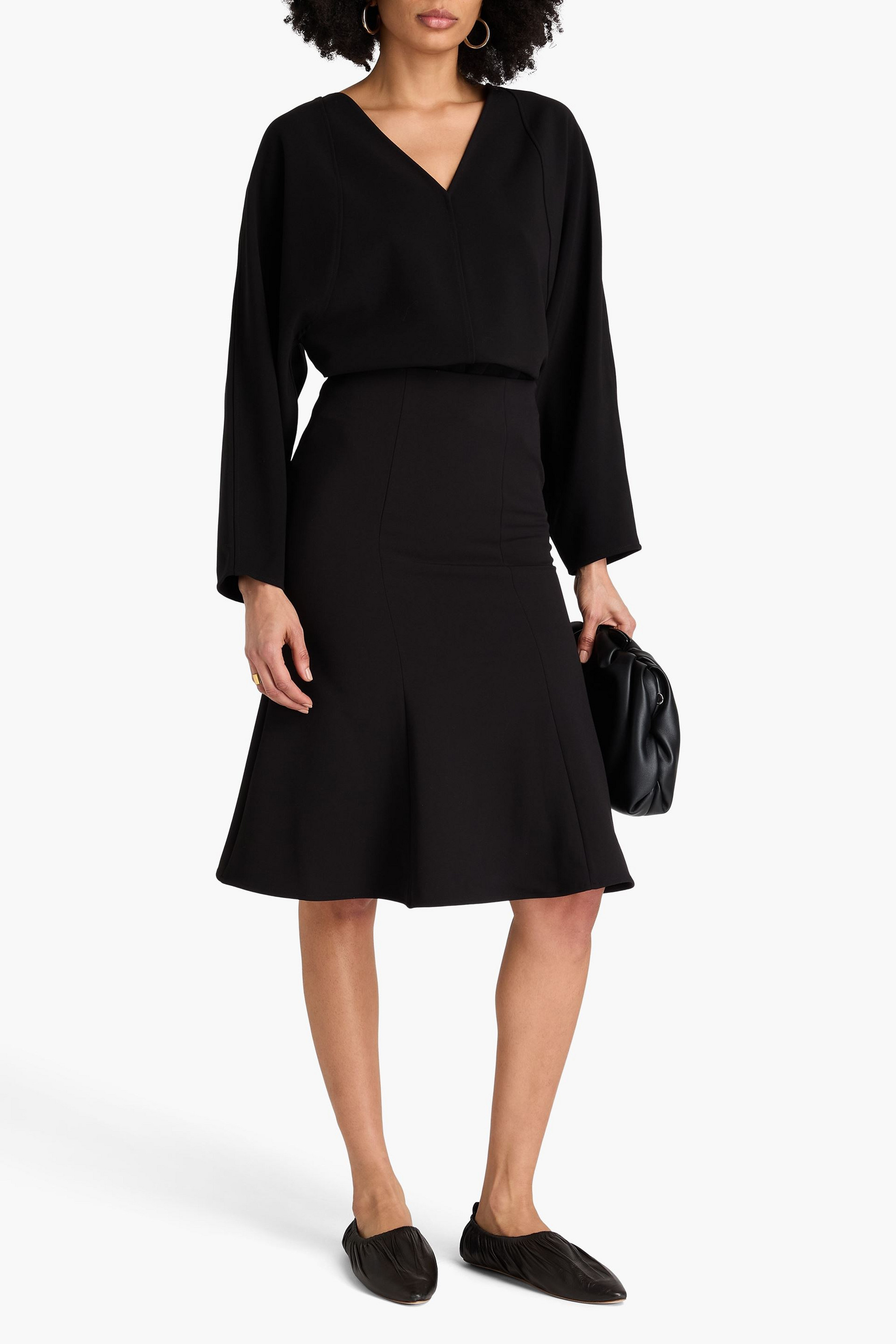 By Malene Birger Atlee flared crepe skirt