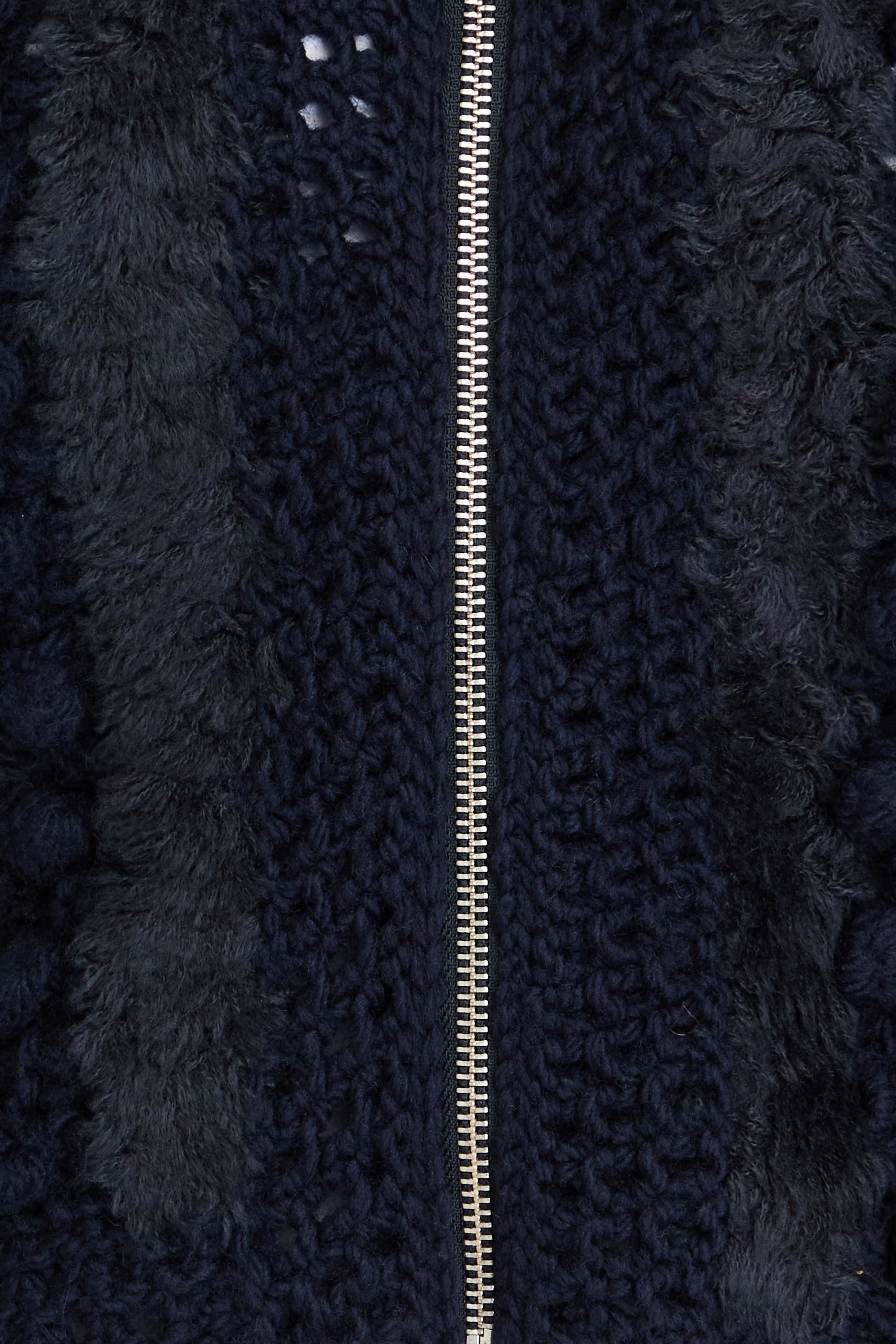 FRAME Pom pom-embellished knitted cardigan thumbnail