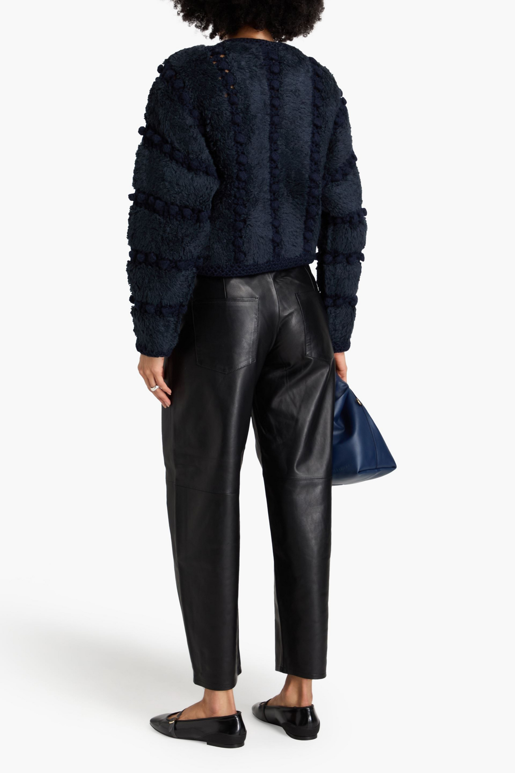 FRAME Pom pom-embellished knitted cardigan thumbnail