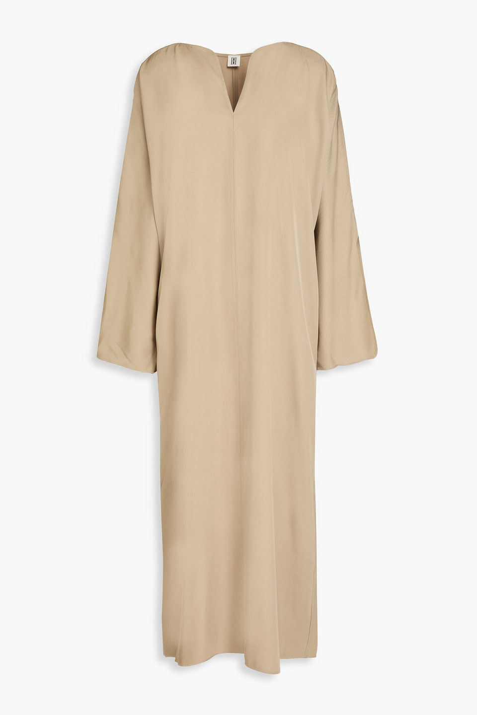 By Malene Birger Cais Twill Midi Dress In Beige