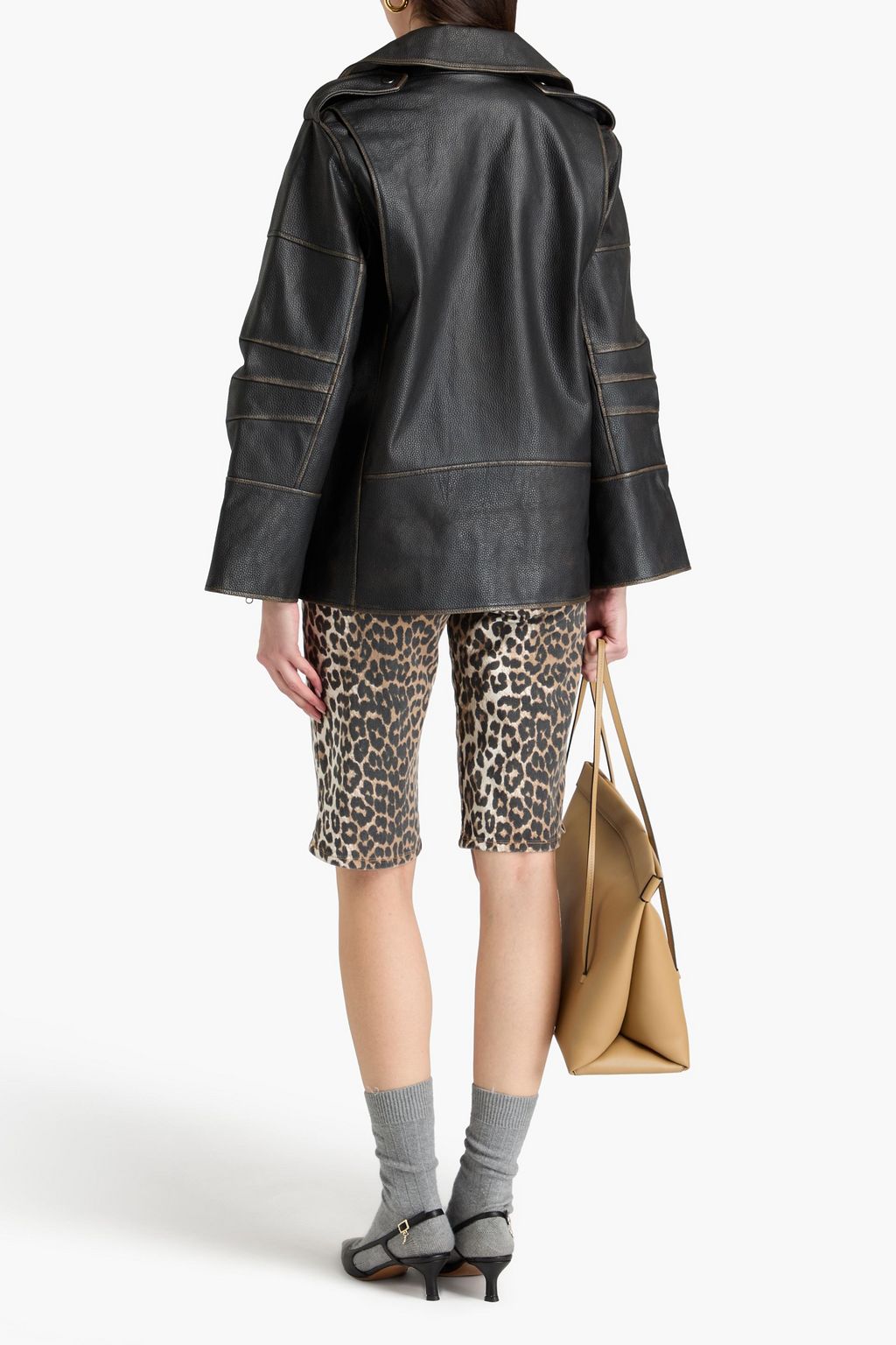 BY MALENE BIRGER 가죽 바이커 재킷
