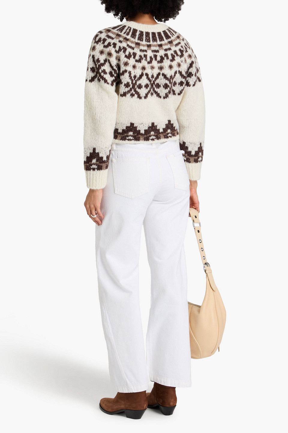 Frame Le Baggy Palazzo High Waist Wide Leg Jeans In White