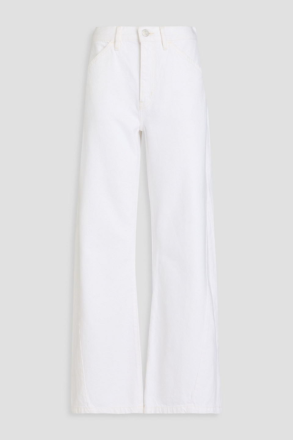 Frame Le Baggy Palazzo High Waist Wide Leg Jeans In White
