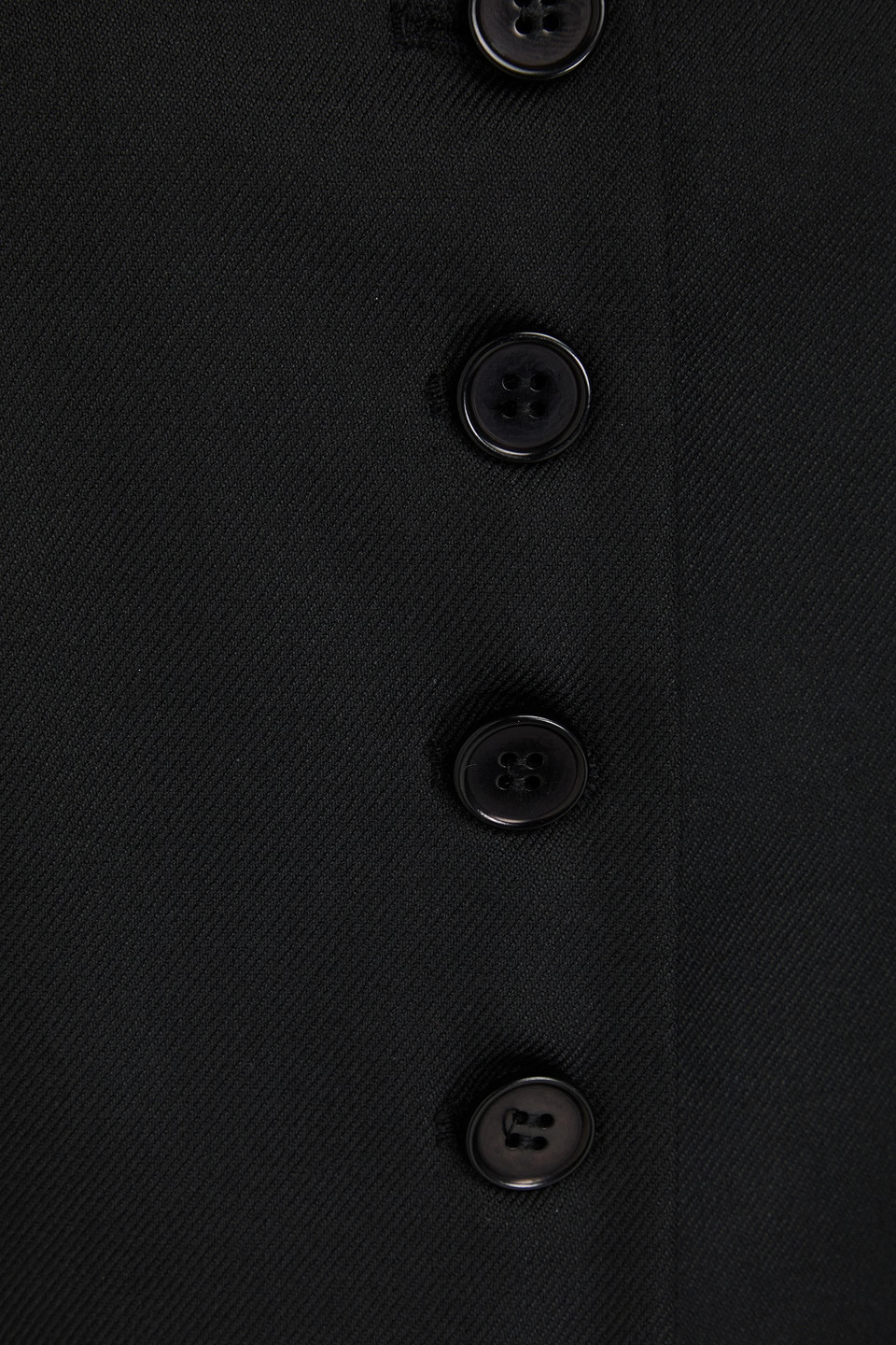 Shop By Malene Birger Bettas Cropped Satin-paneled Twill Vest In Black