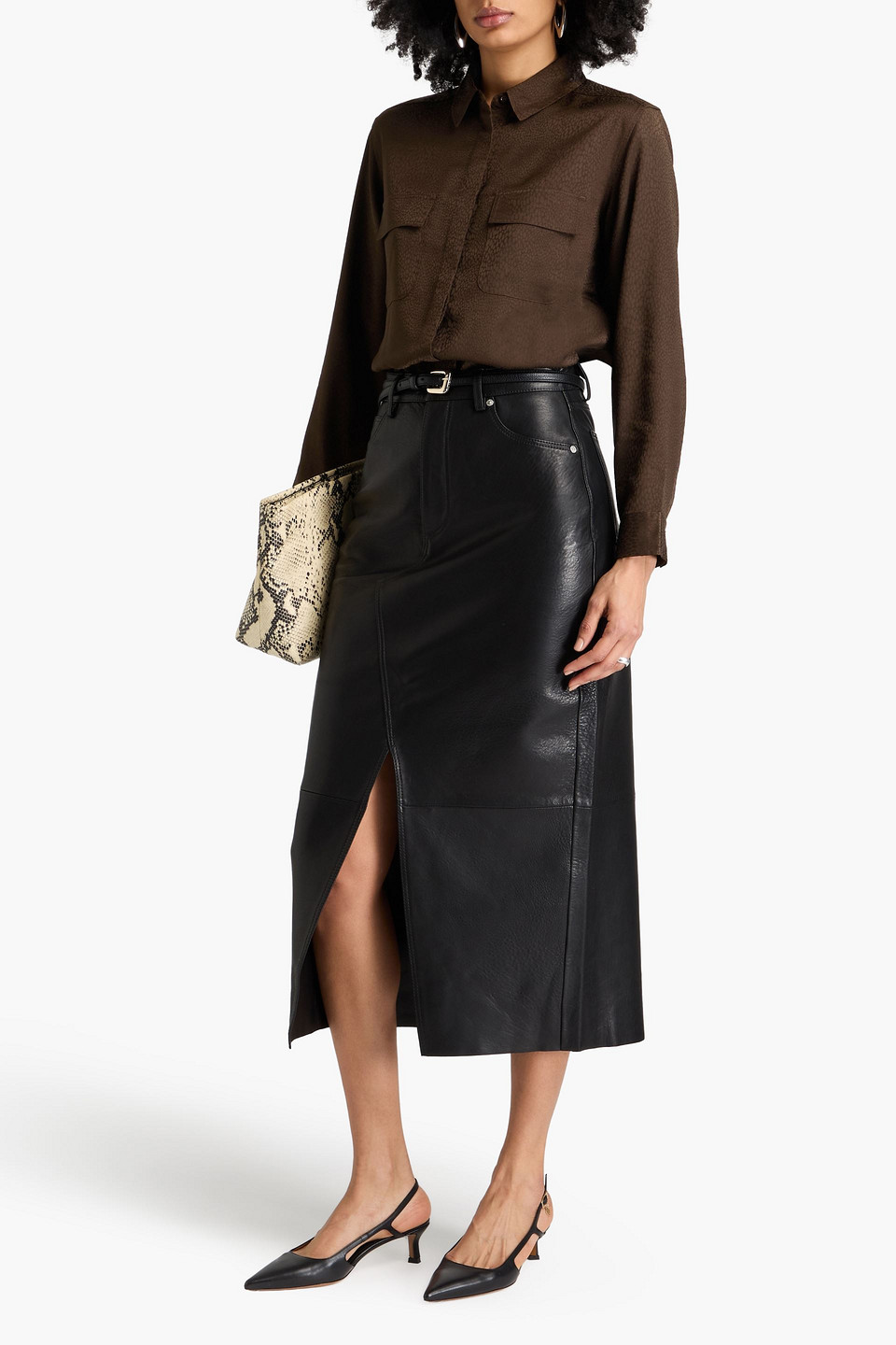 FRAME SATIN-JACQUARD SHIRT