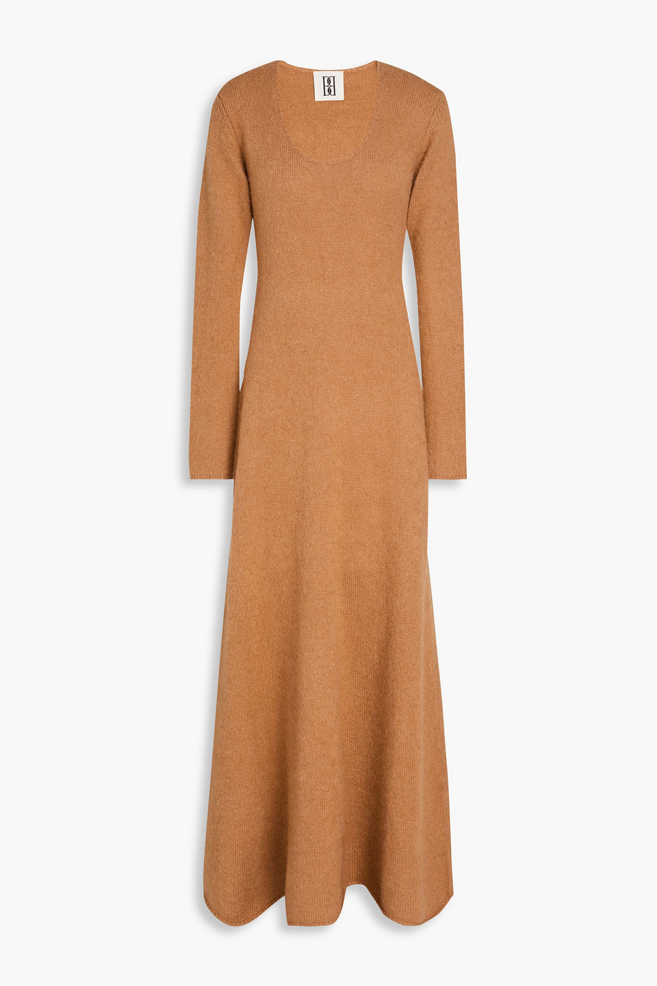 By Malene Birger Brinah Brushed Knitted Midi Dress In Camel
