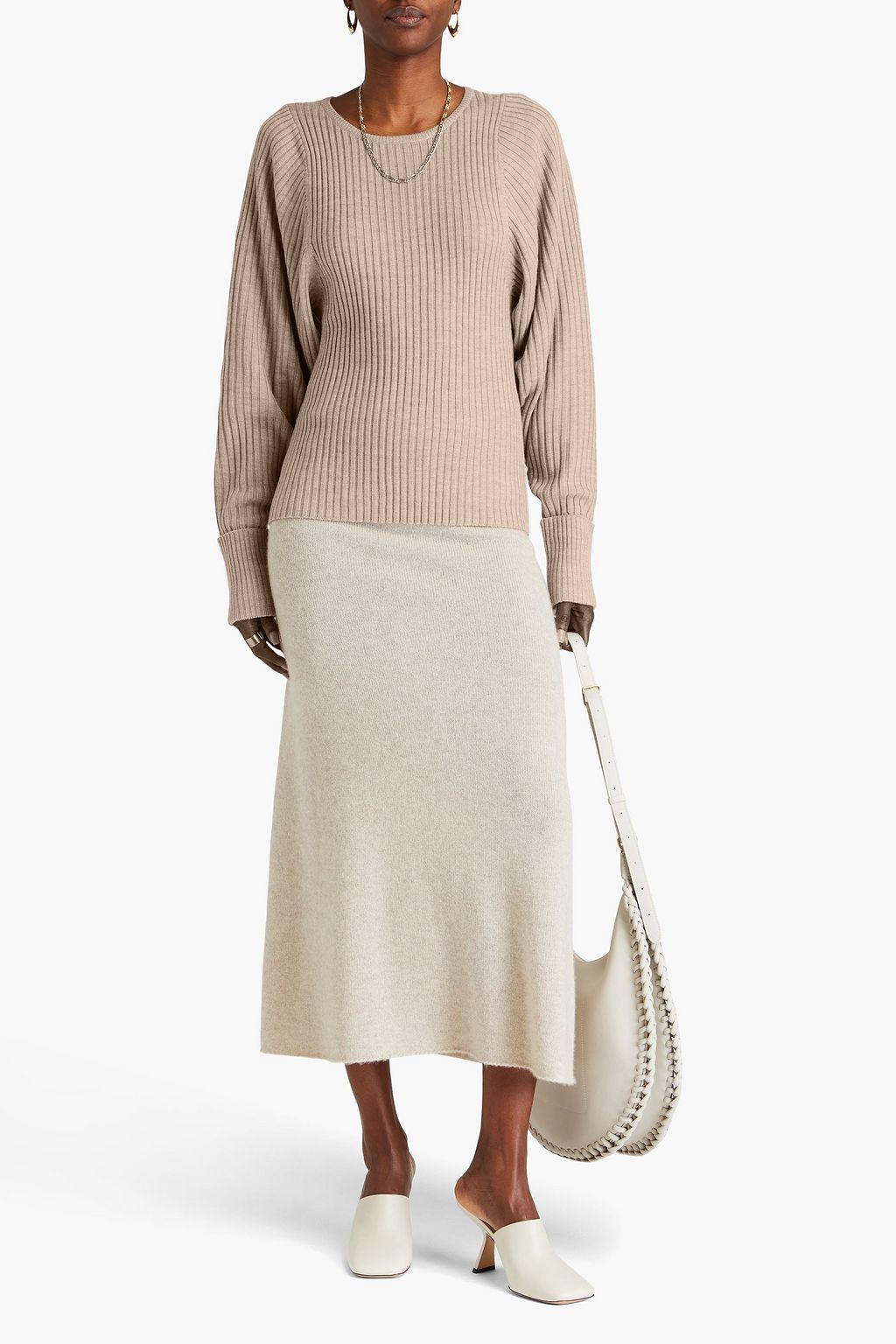 BY MALENE BIRGER كنزة رياضية "كادنيس" من الصوف المضلّع