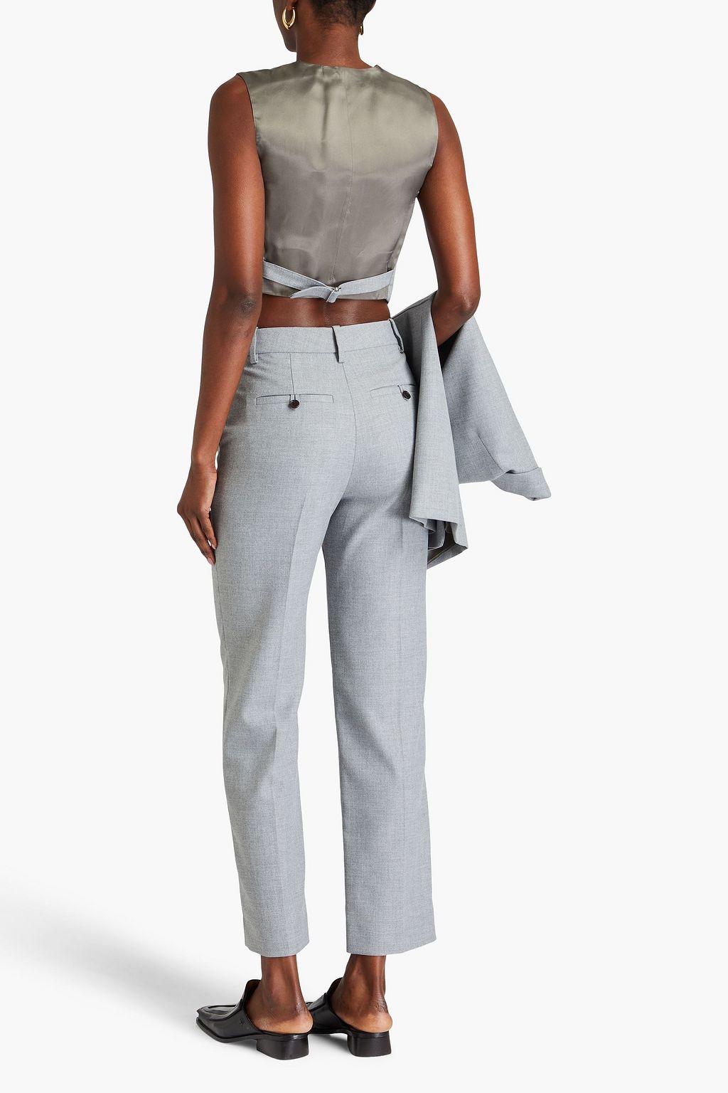 BY MALENE BIRGER بنطلون "إيجادا" بأرجل مستقيمة من التويد
