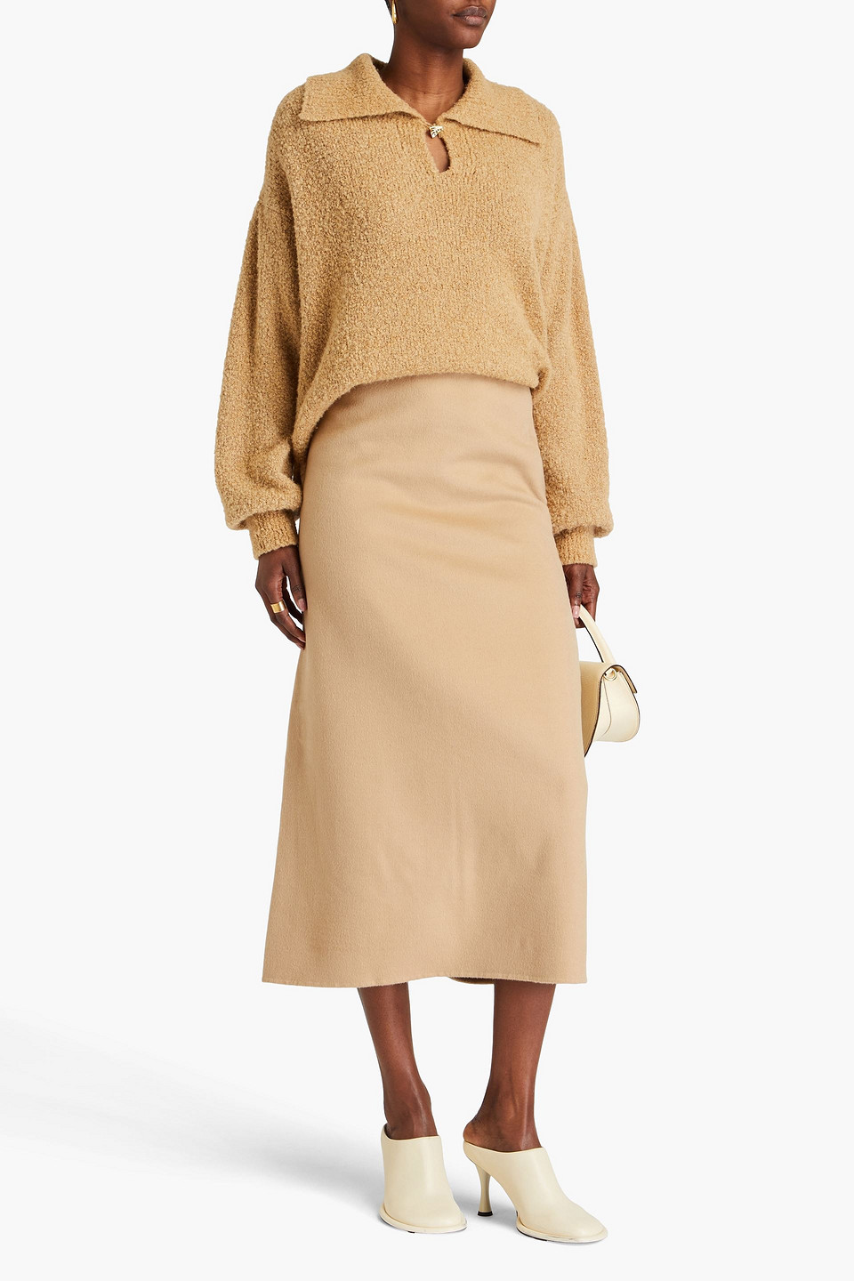 By Malene Birger Palomie Midi Skirt In Beige