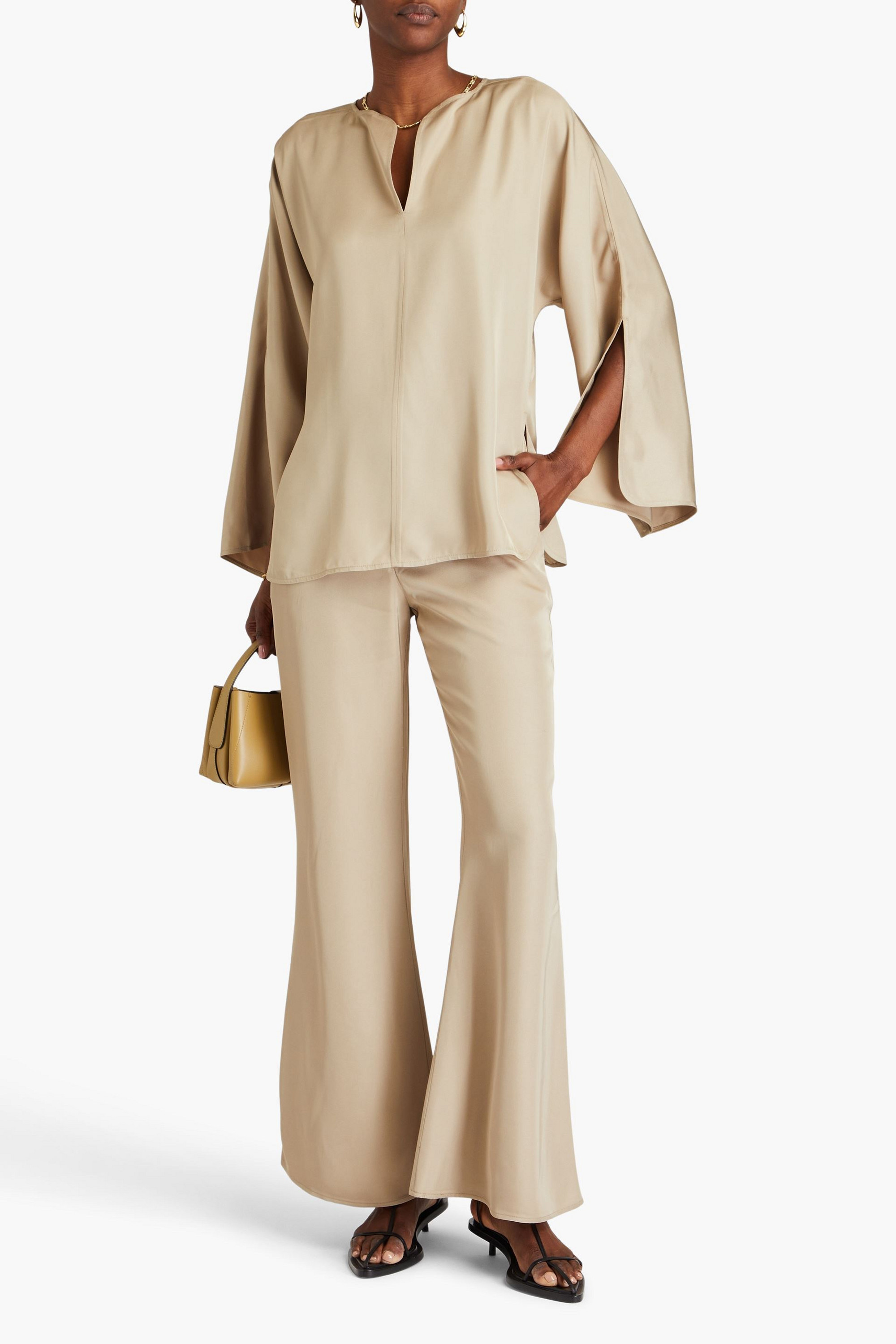 By Malene Birger Calias satin-twill blouse