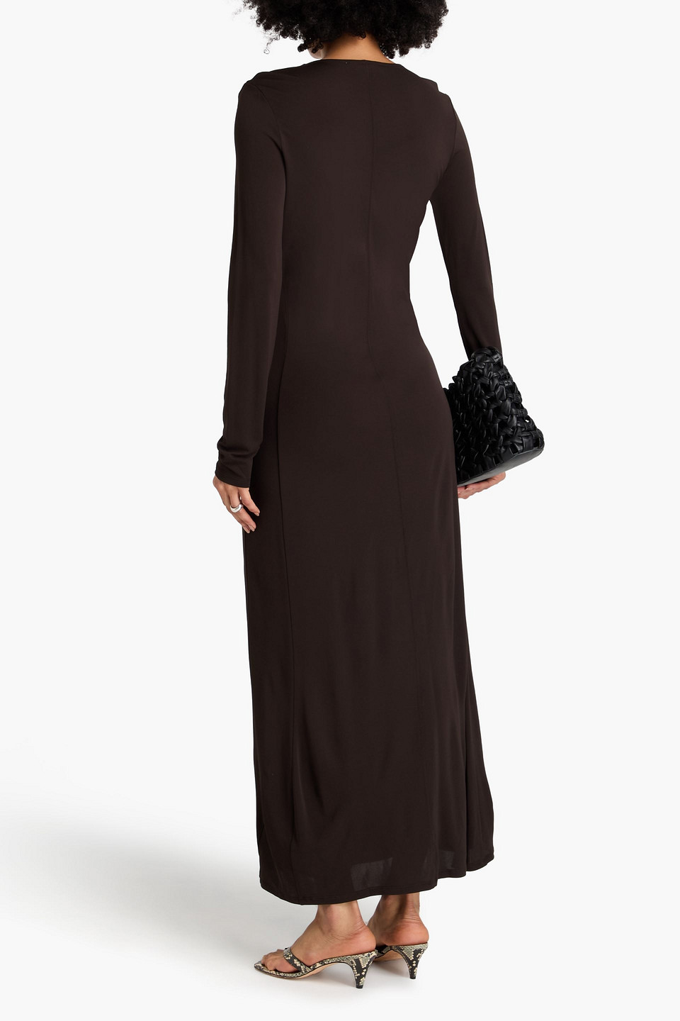  Frame - Maxikleid Aus Jersey Mit Cut-outs - Braun - S 