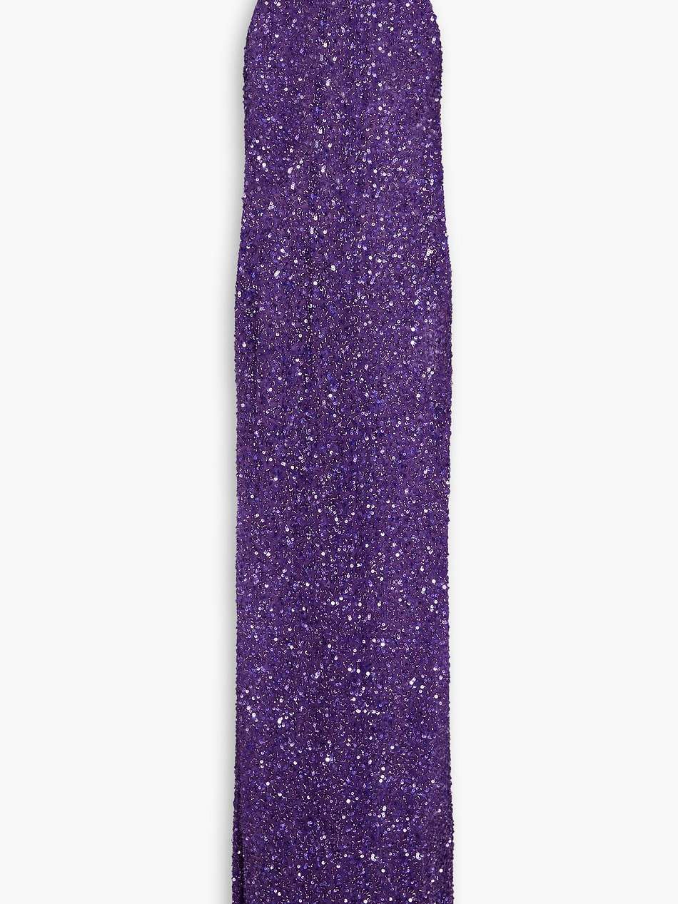 embellished tulle halterneck gown