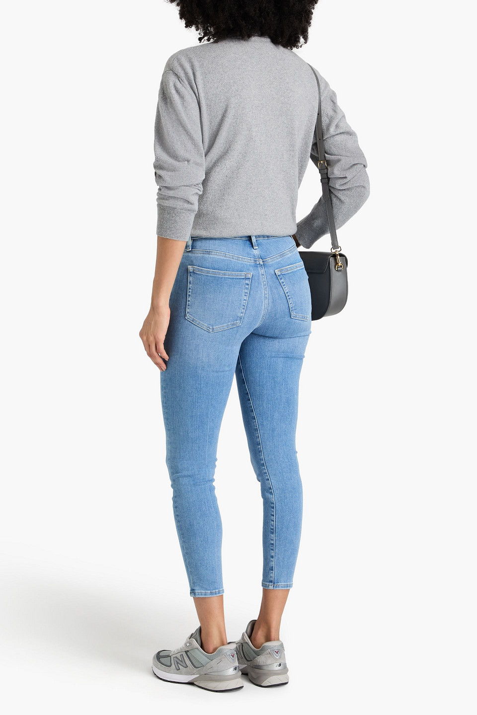 FRAME LE HIGH SKINNY FADED HIGH-RISE SKINNY JEANS