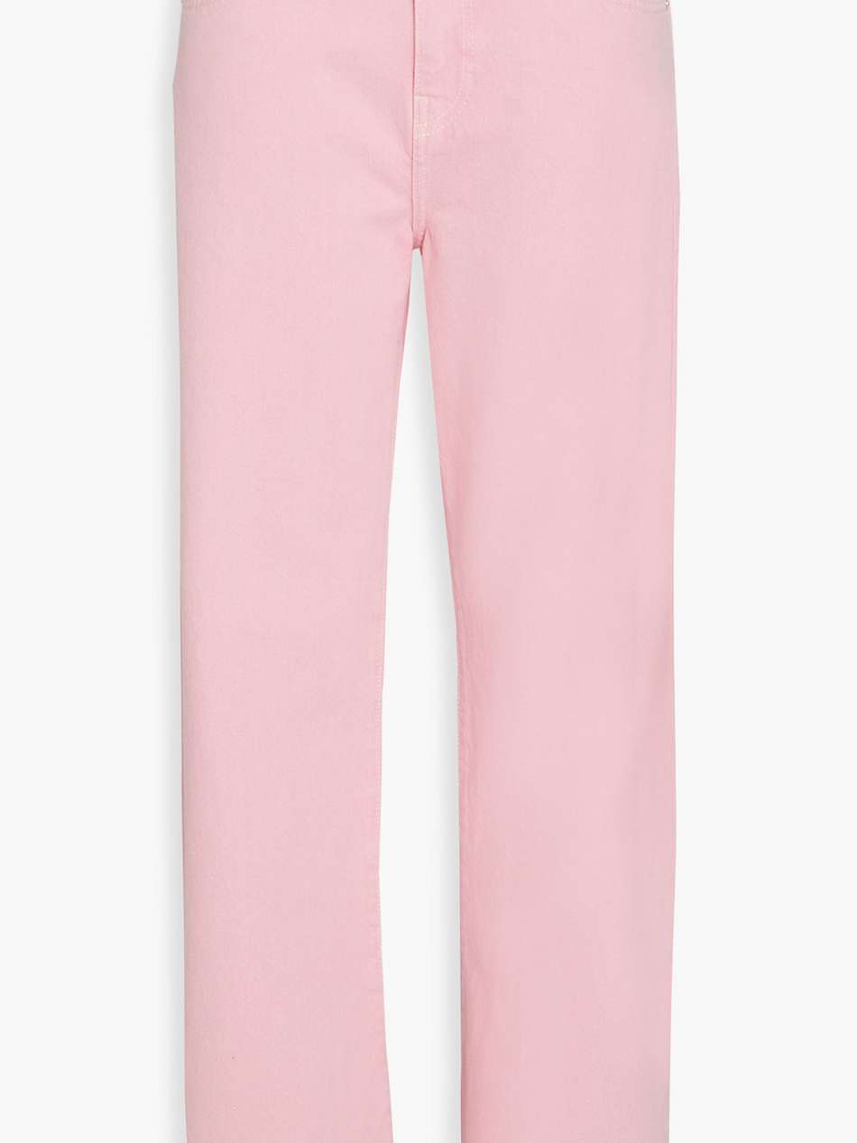 high-rise barrel-leg jeans