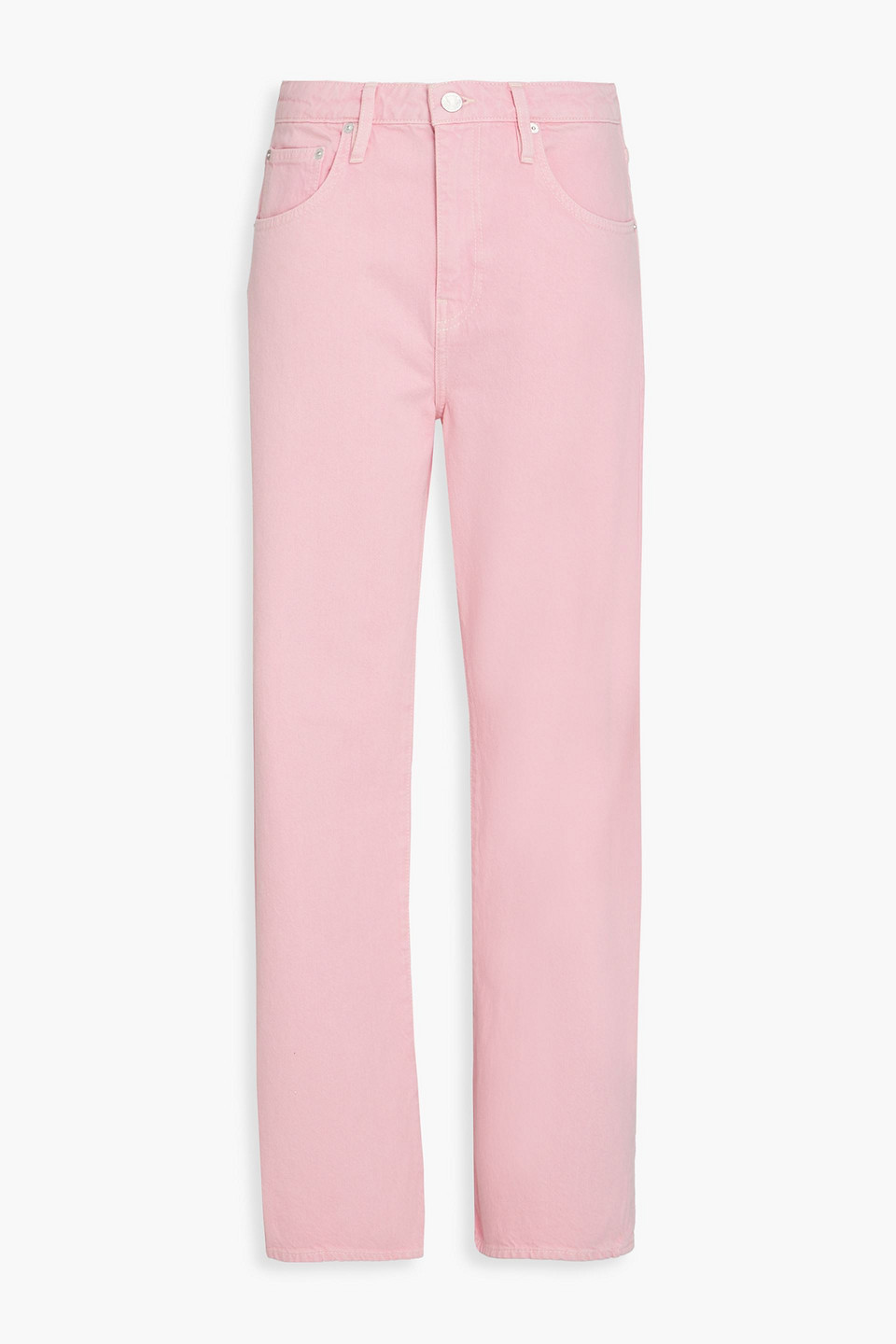 Frame Long Barrel Jeans Washed Dusty Pink In Pink