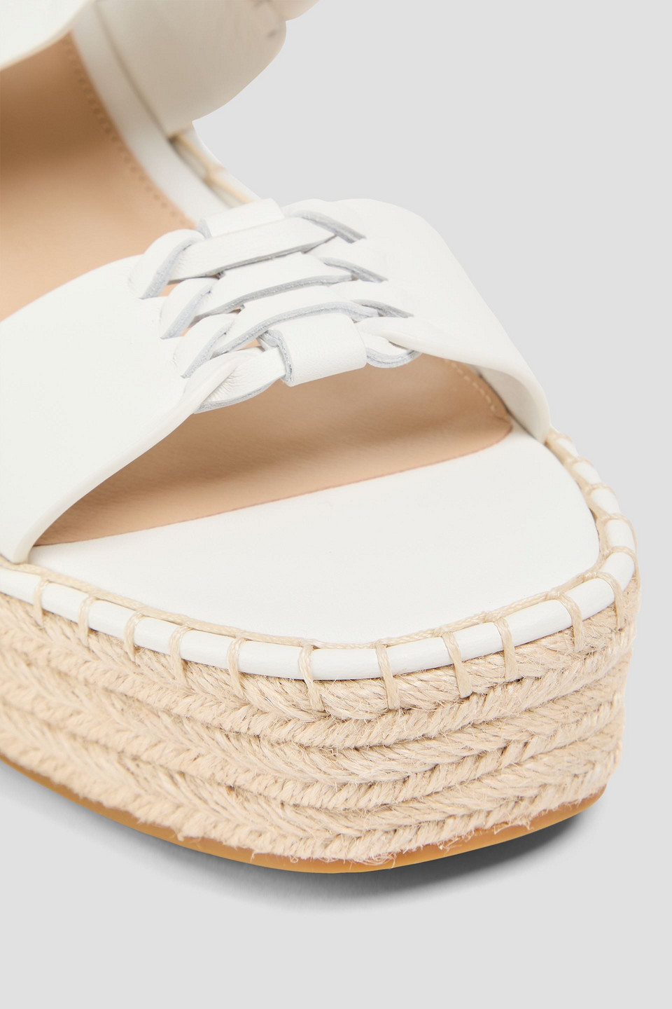 Veronica Beard Riya Slingback Espadrille Platform Wedge Sandal In White